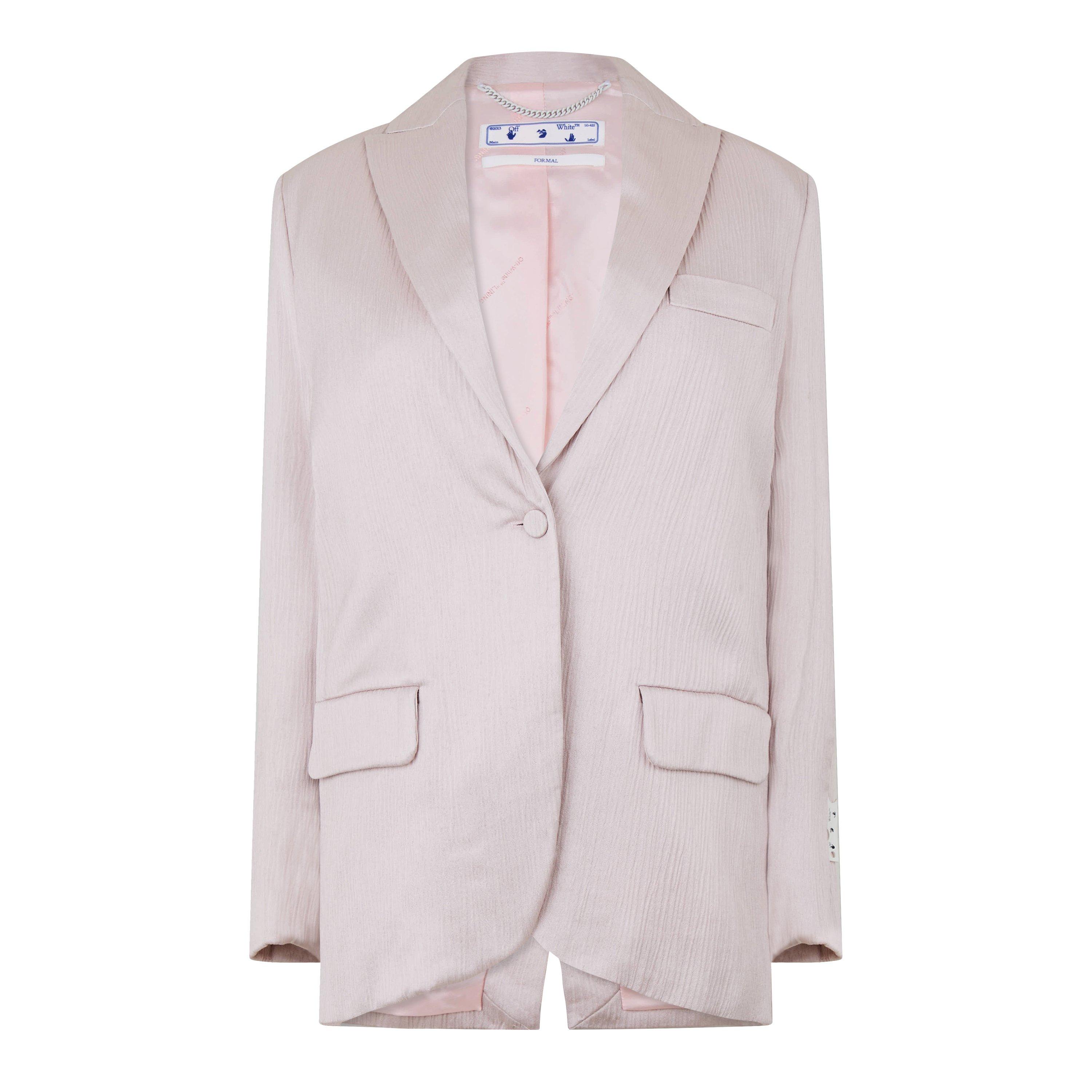 Pink - Off White - Women's Tailored Suit Jacket - 1