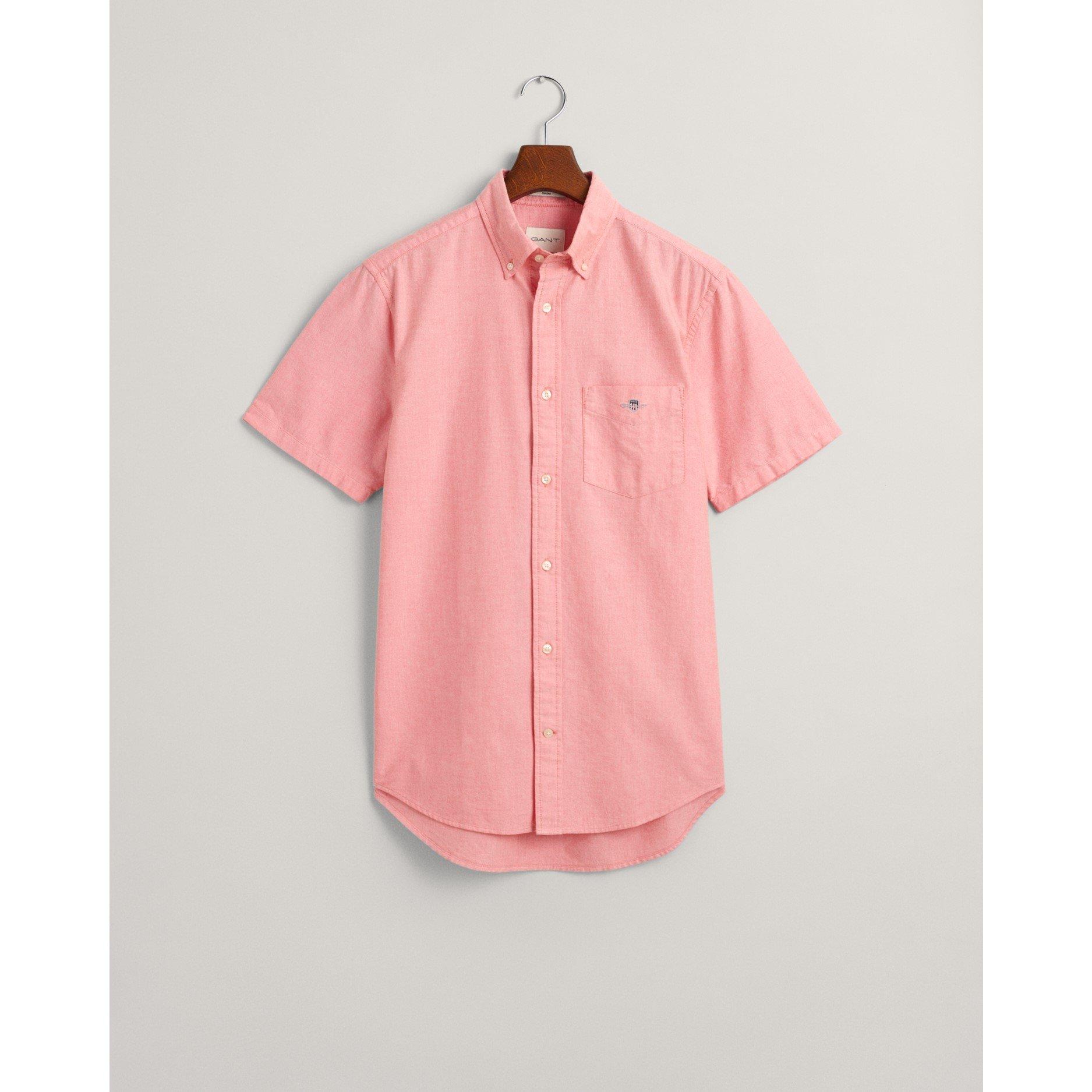 Sunset Pink - Gant - Regular Fit Classic Oxford Short Sleeve Shirt - 2