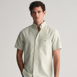 Gant REG OXFORD SS SHIRT MILKY MATCHA S