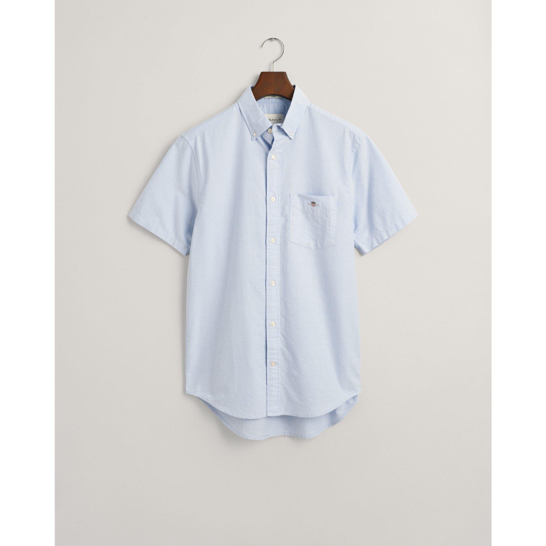 Azul Claro - Gant - Regular Fit Classic Oxford Short Sleeve Shirt - 2