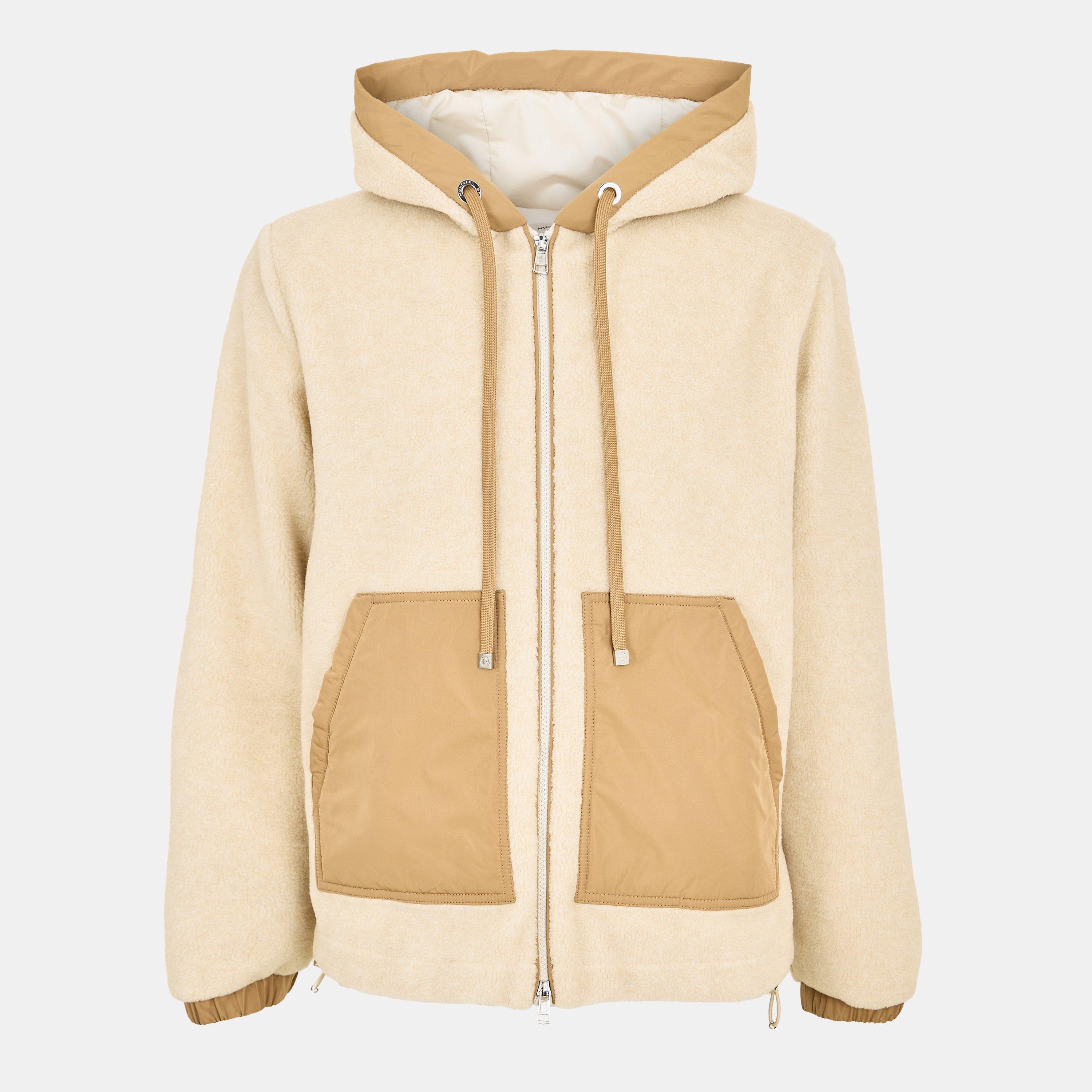 Moncler Men's Ted Hood Full Zip Fleece - Beige 200 - M