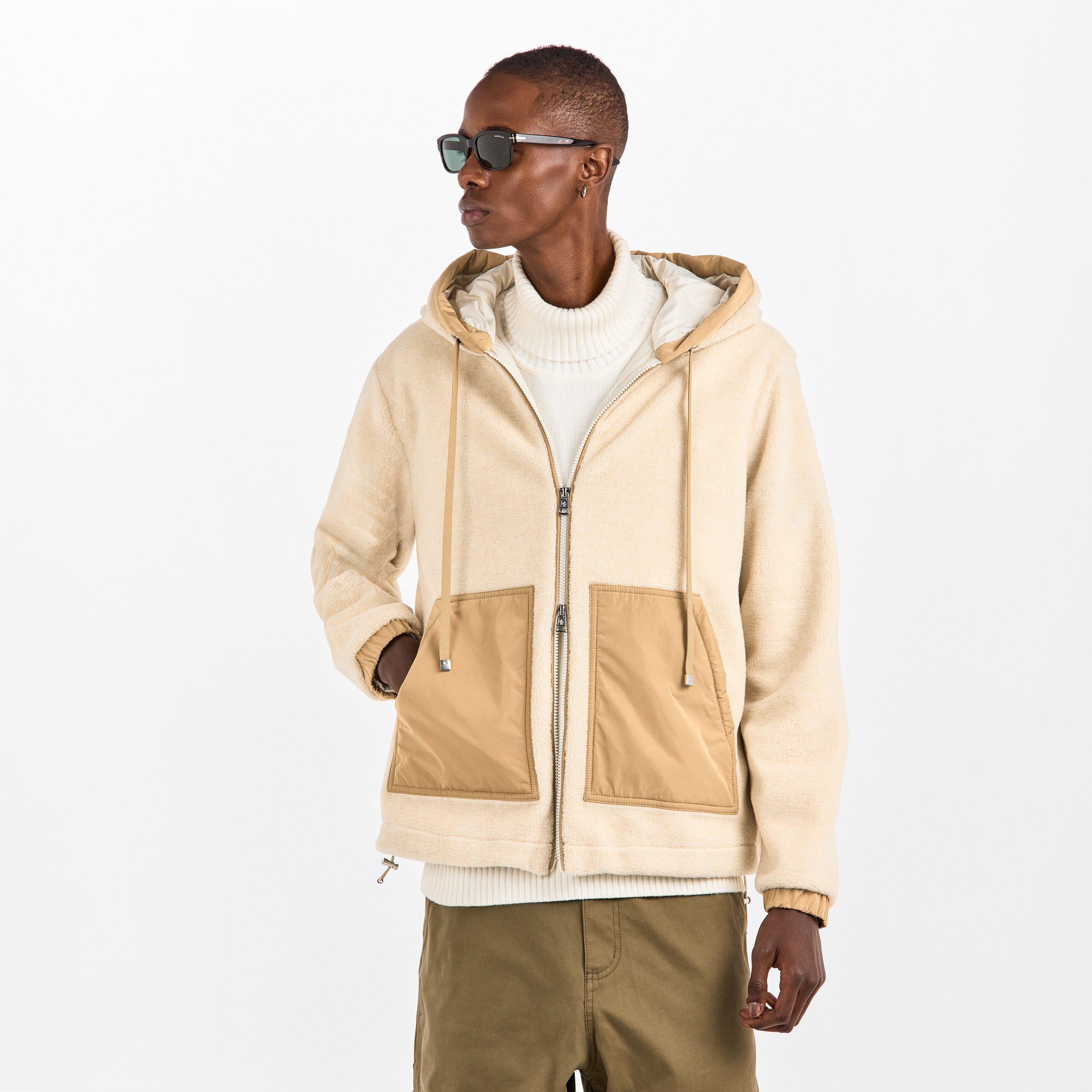 Beige 200 - Moncler - Men's Ted Hood Full Zip Fleece - 3