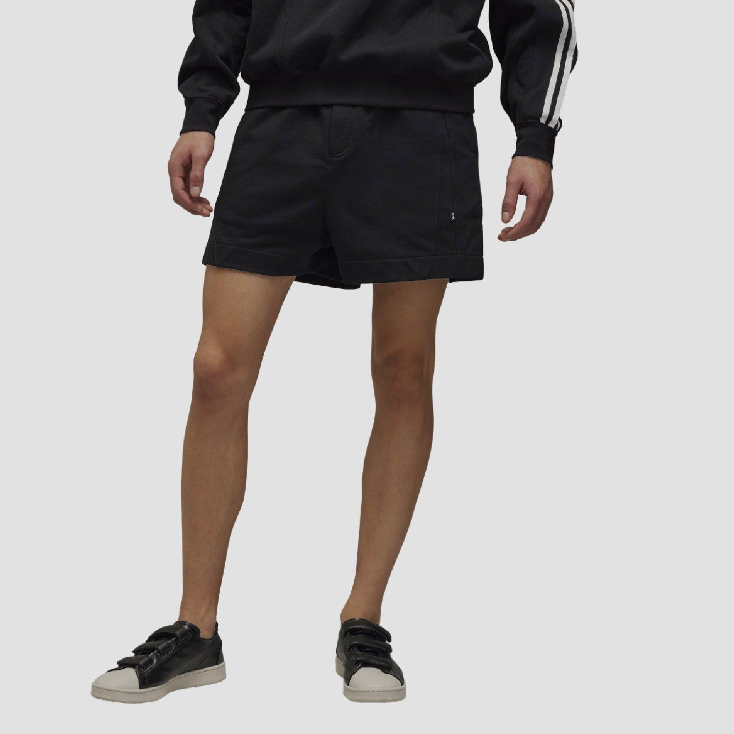 Black - Y3 - Men's French Terry Cutline Shorts - 2