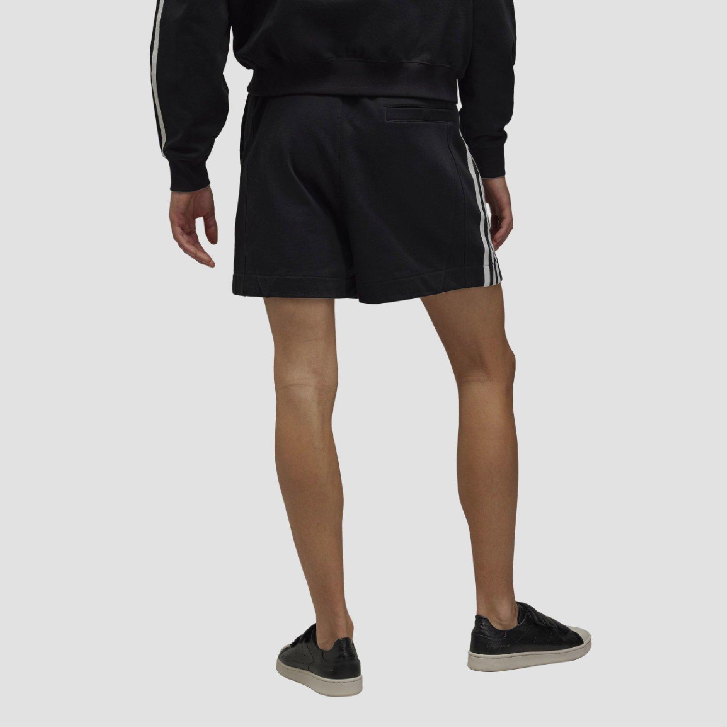 Black - Y3 - Men's French Terry Cutline Shorts - 3