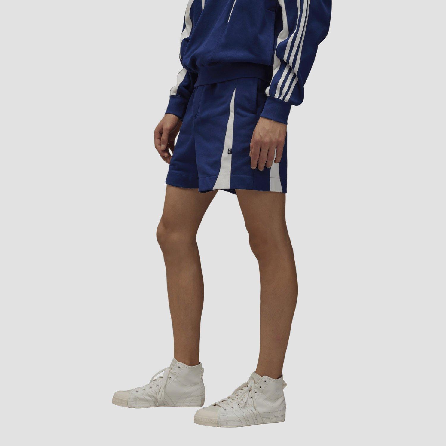 Blue - Y3 - Men's French Terry Cutline Shorts - 4