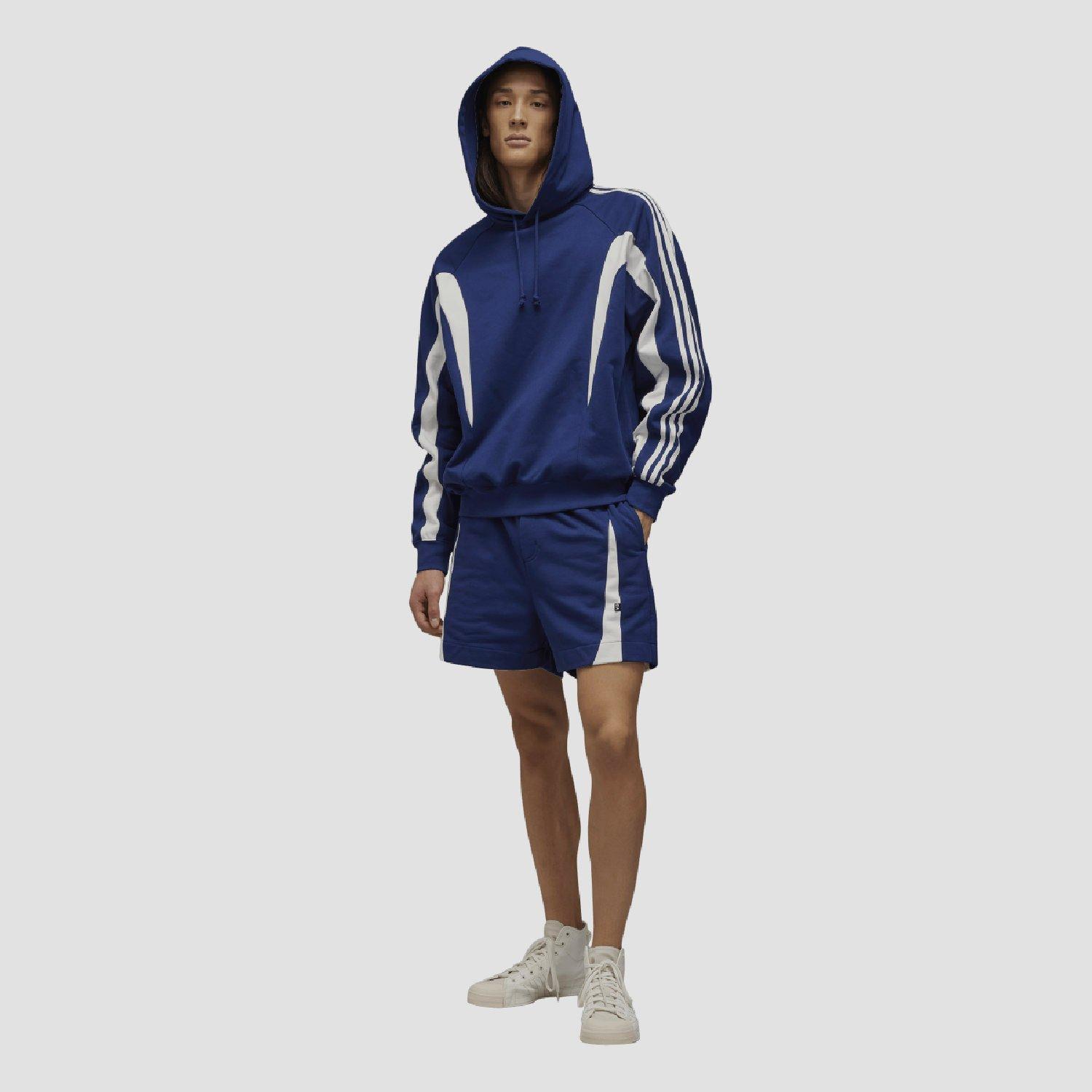 Blue - Y3 - Men's French Terry Cutline Shorts - 5
