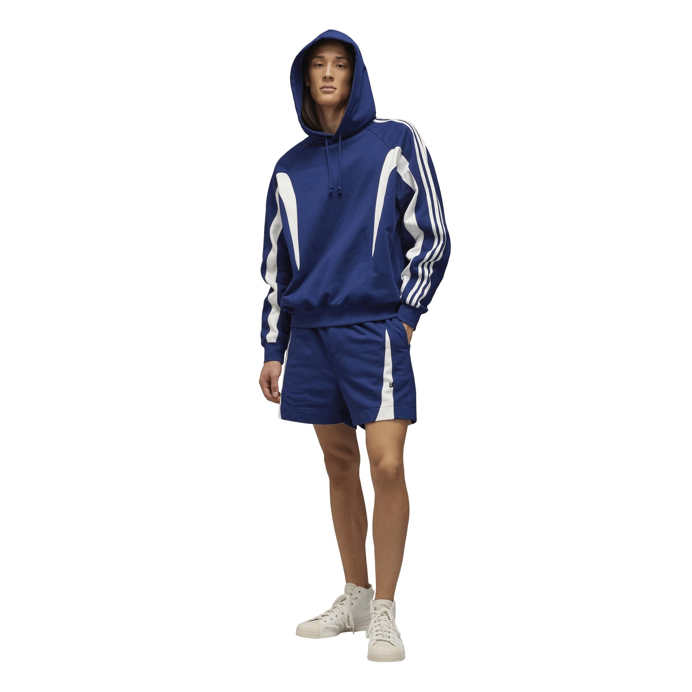 Blue - Y3 - Men's French Terry Cutline Shorts - 7