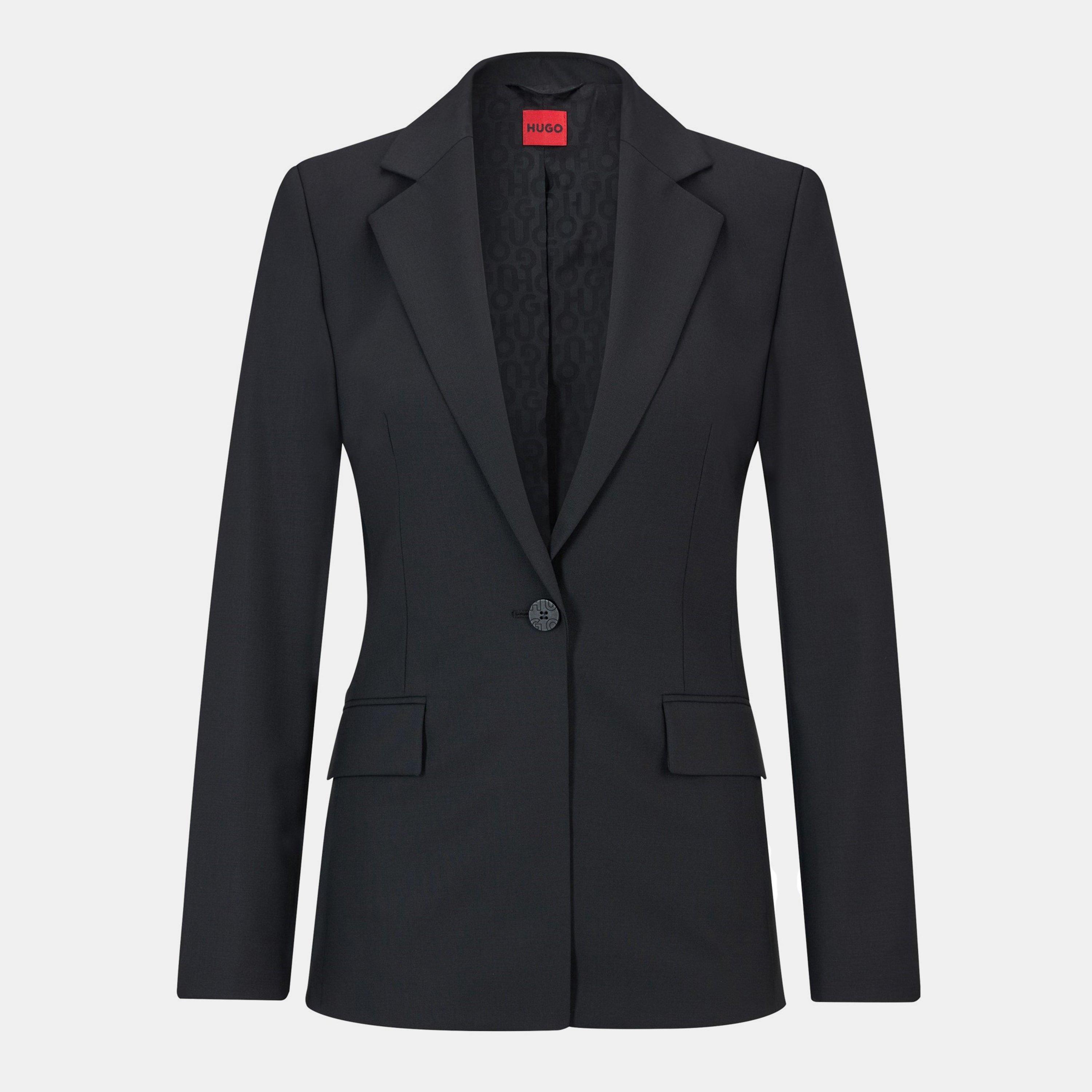 Black - Hugo - Women's Atana Single Button Suit Jacket