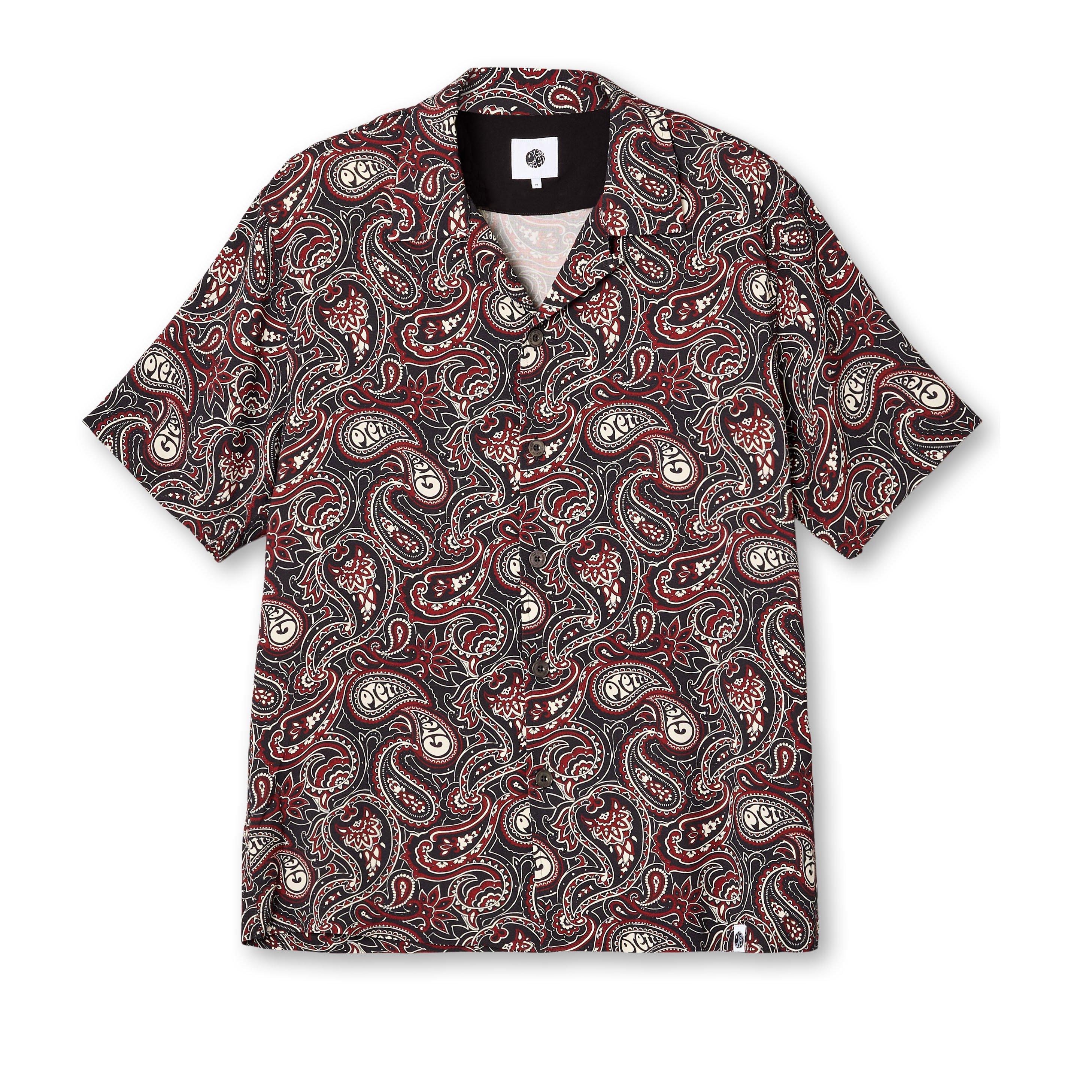 Black - Pretty Green - Men's Feltham Paisley Short-Sleeve Patterned Shirt - 1