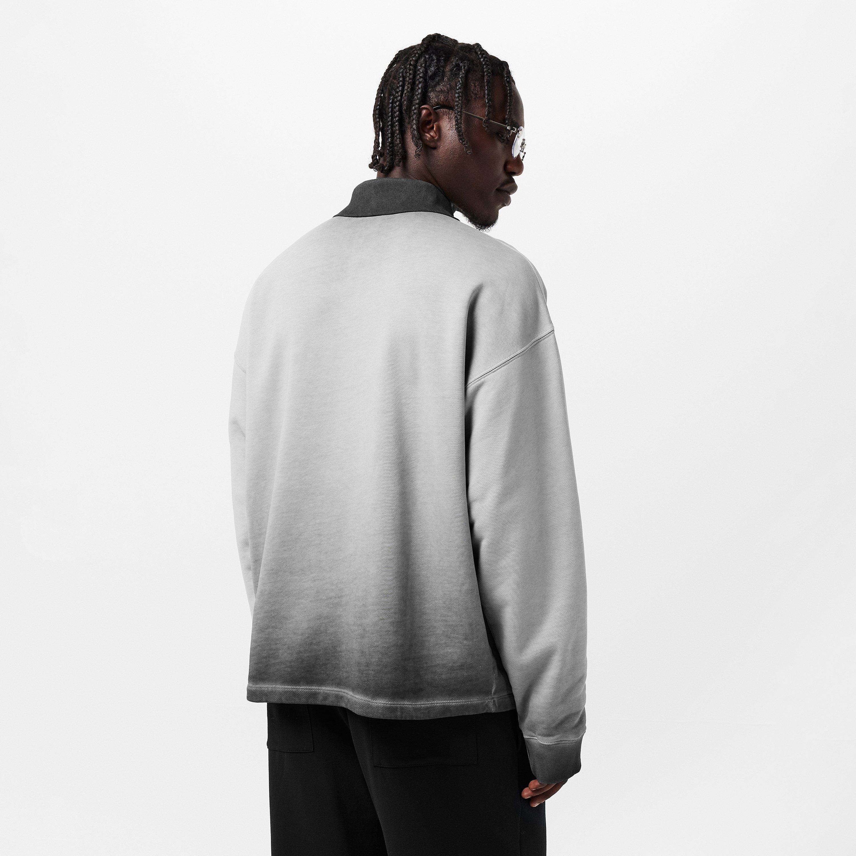 Black - Off White - Men's quarter Zip Fleece - 4