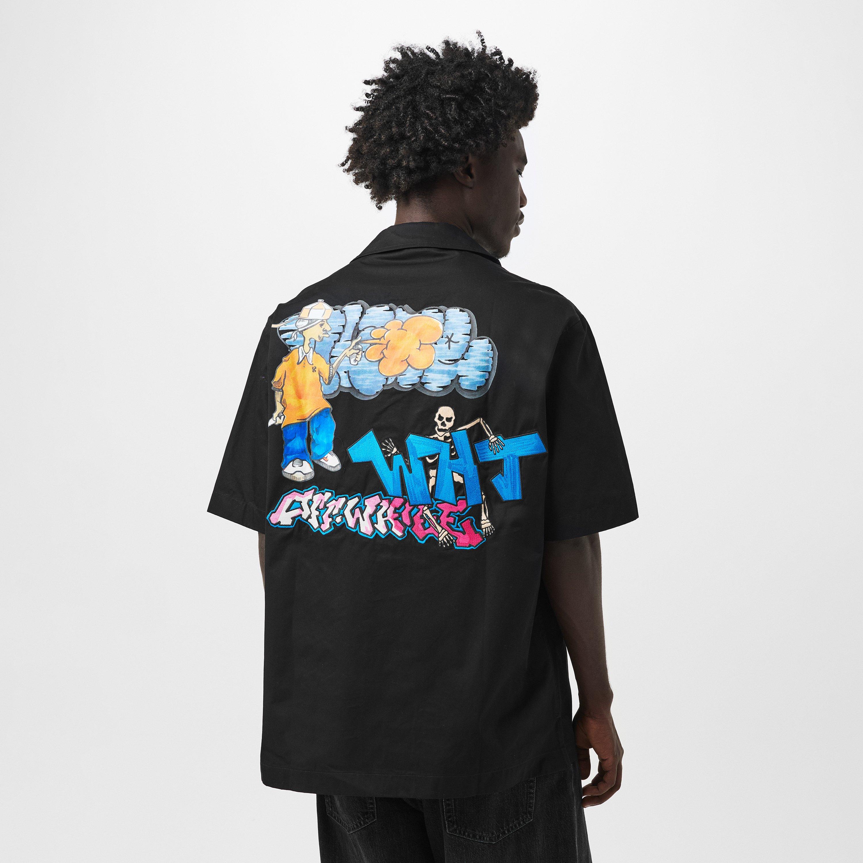 Preto - Off White - Men's Holiday Shirt, Holiday-themed - 4