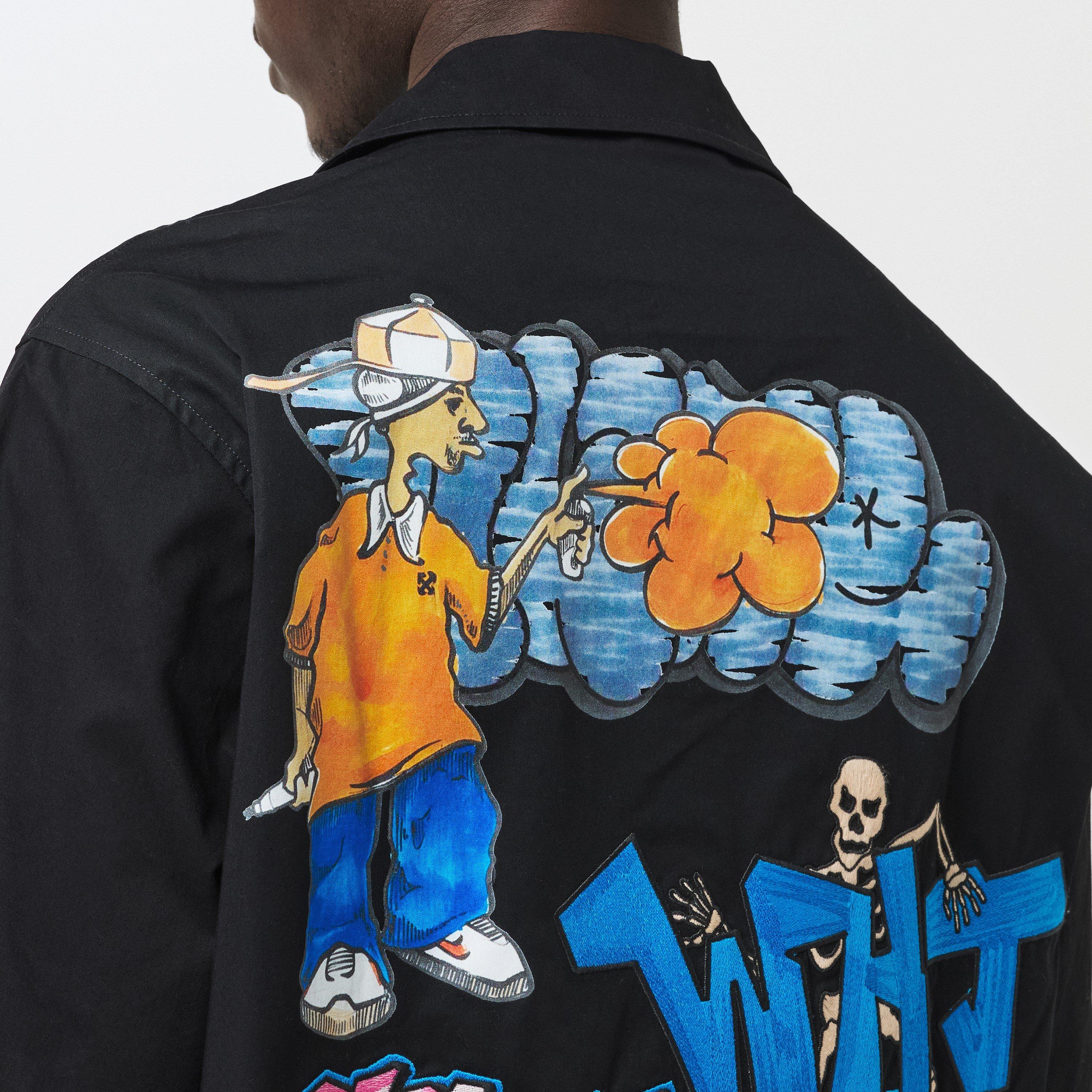 Preto - Off White - Men's Holiday Shirt, Holiday-themed - 5