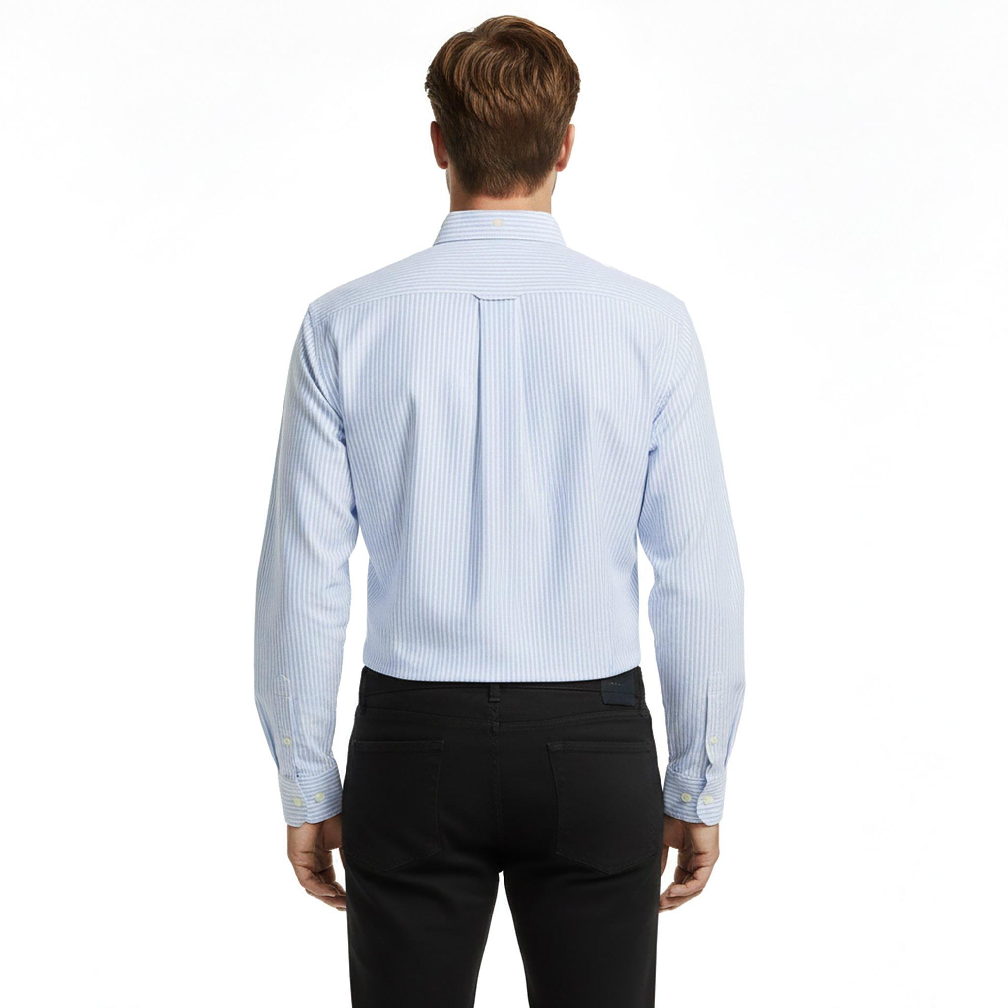 Azul claro 455 - Gant - Gant Ox Stripe Shrt Sn62 - 4