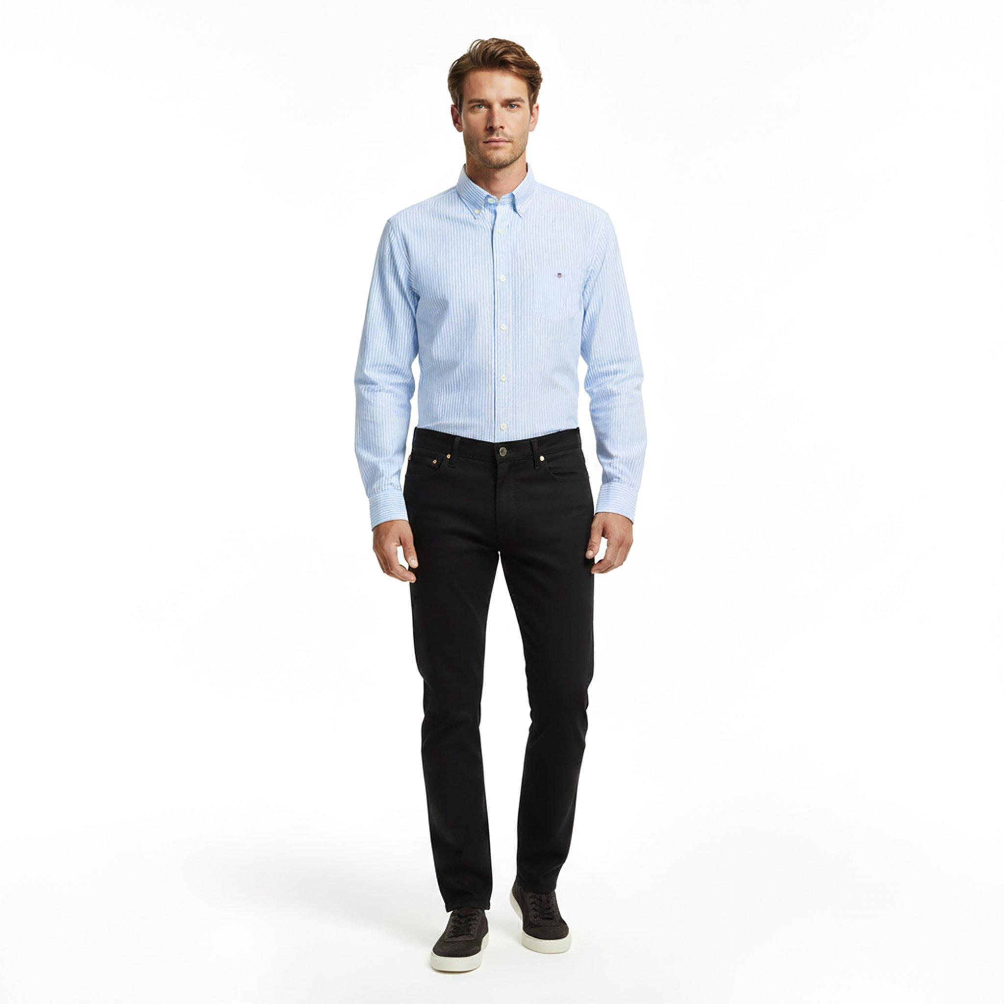 Azul claro 455 - Gant - Gant Ox Stripe Shrt Sn62 - 5