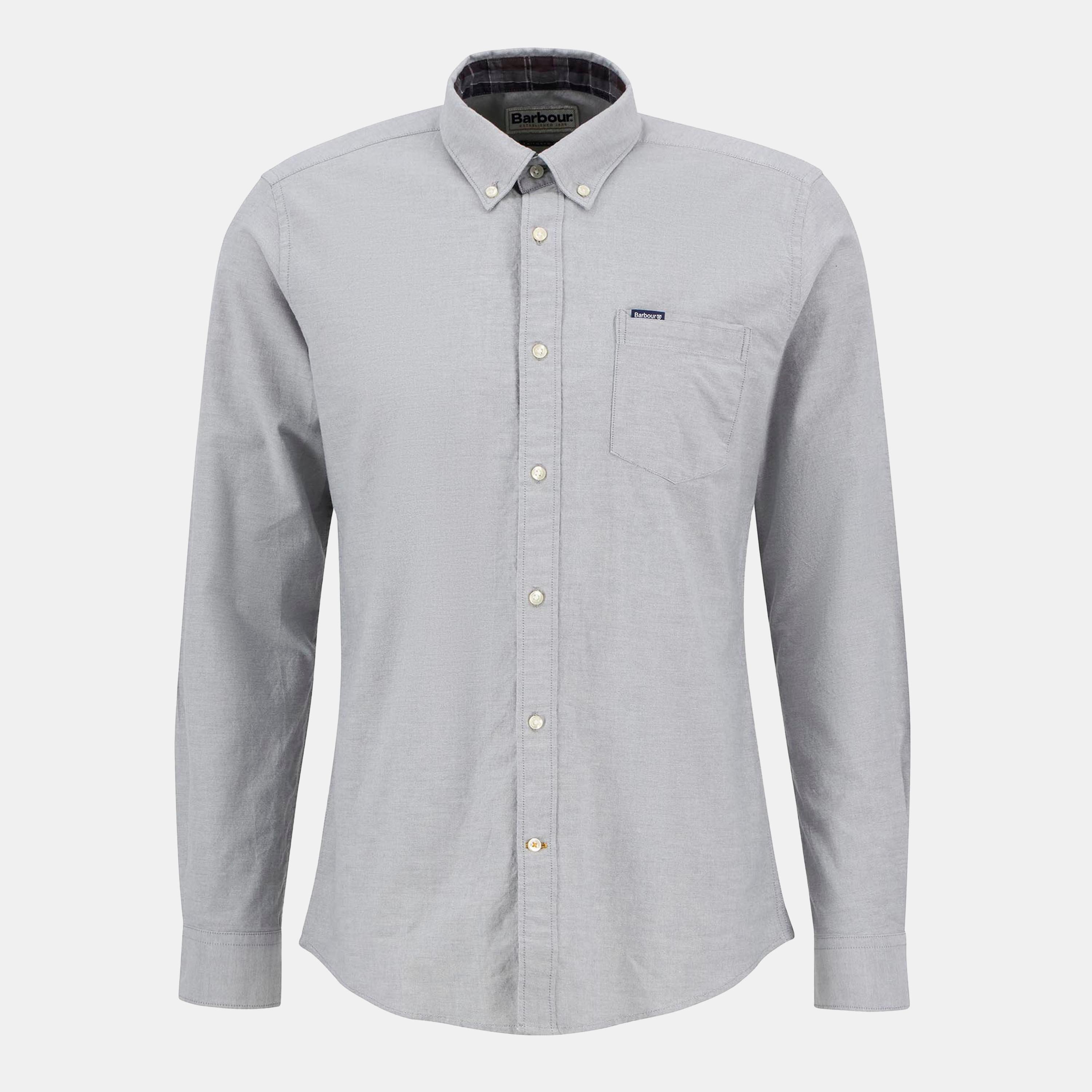 Barbour Marsden Tailored Long-Sleeved Shirt - Bluestone - XL