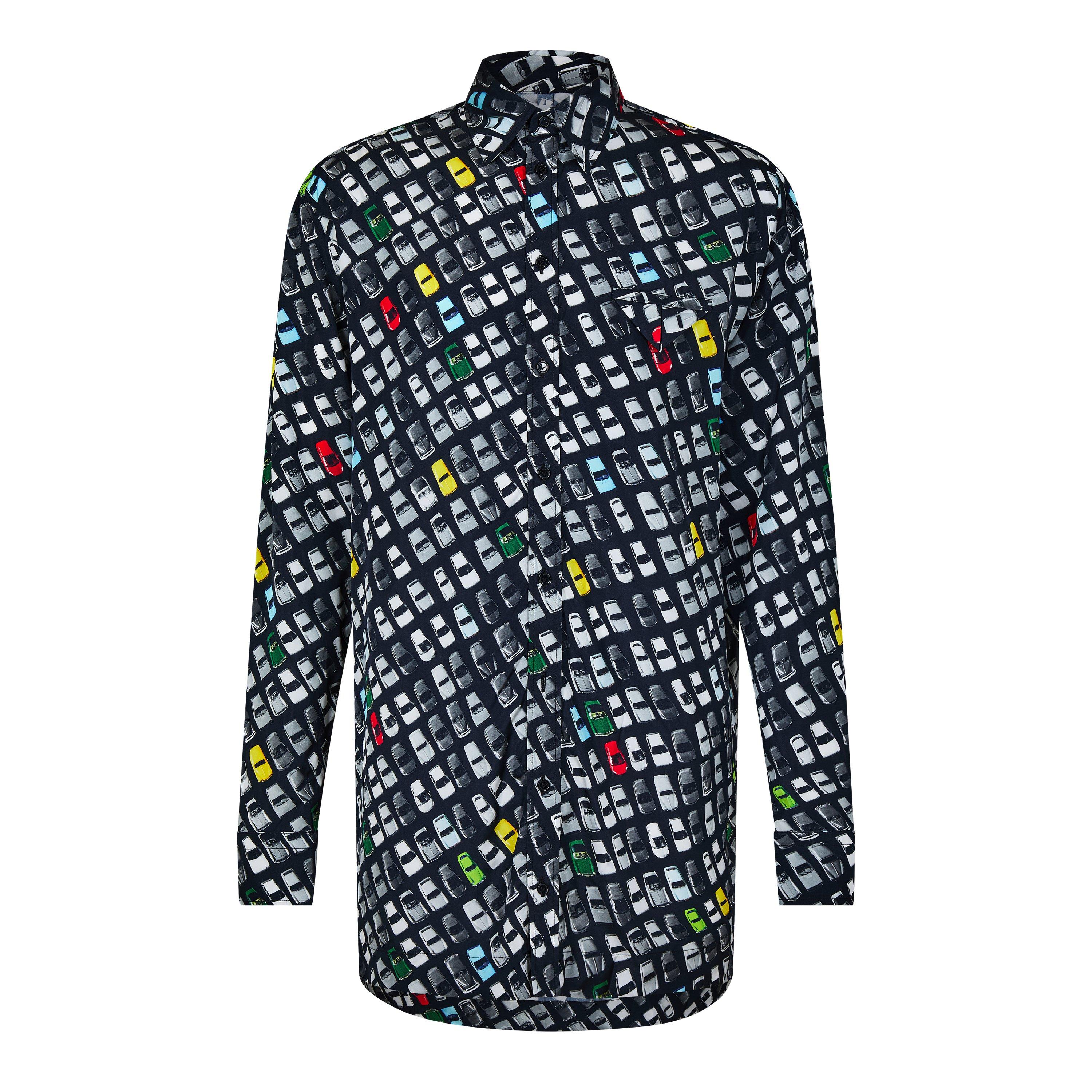 Bottega Veneta Men's Patterned Long Sleeve Shirt
