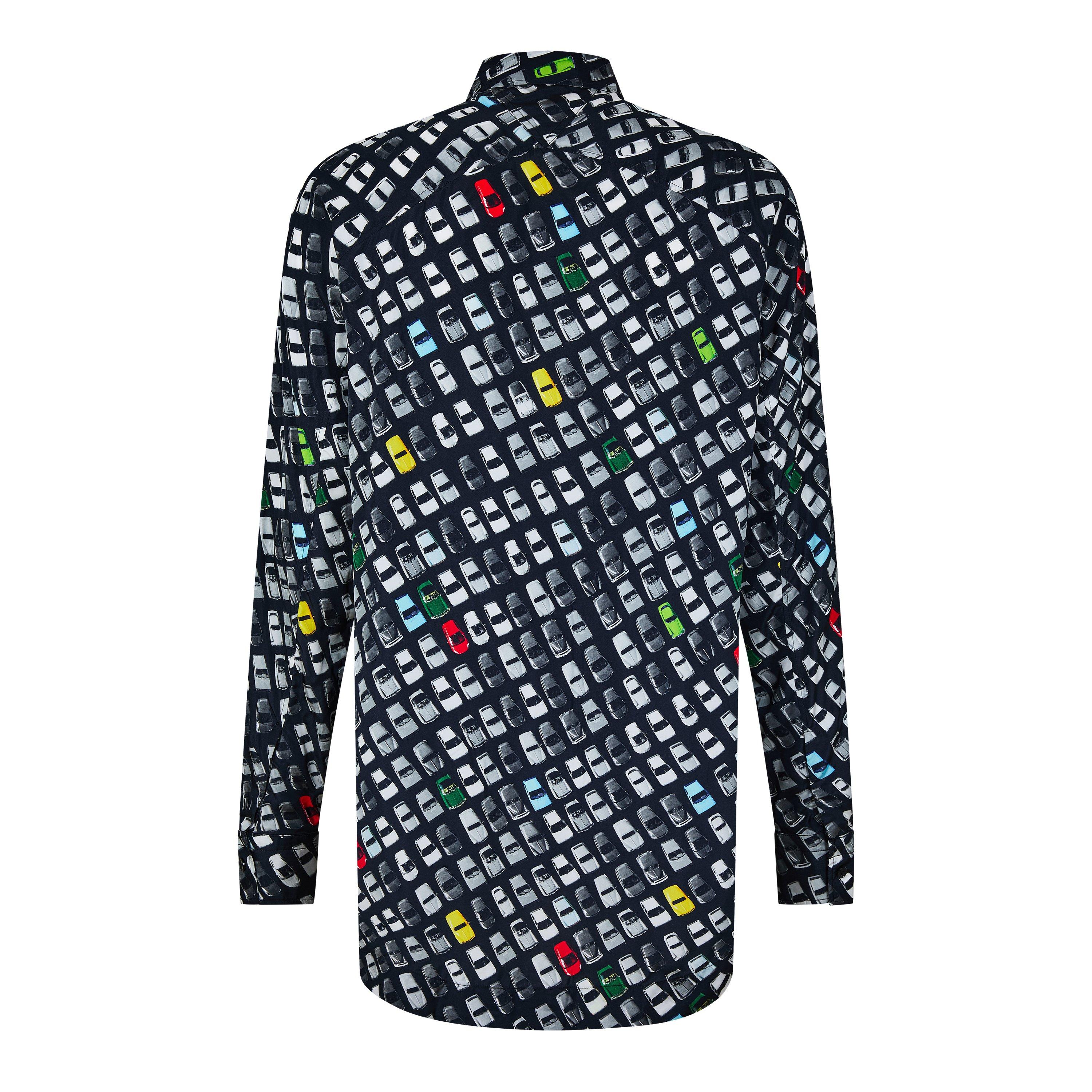 Multicolor - Bottega Veneta - Men's Patterned Long Sleeve Shirt - 2