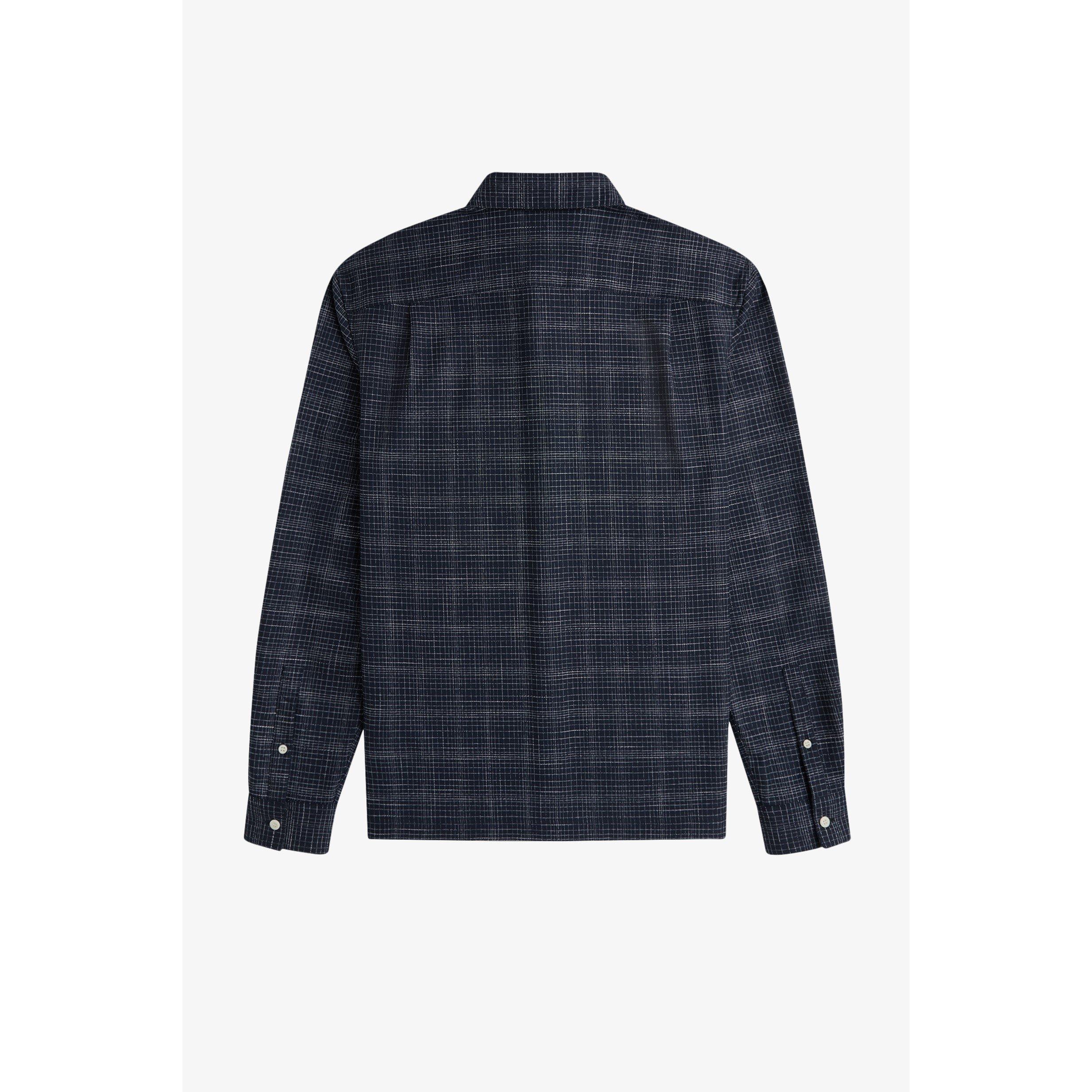 Navy 608 - Fred Perry - Fred Net Slub Shirt Sn64 - 2