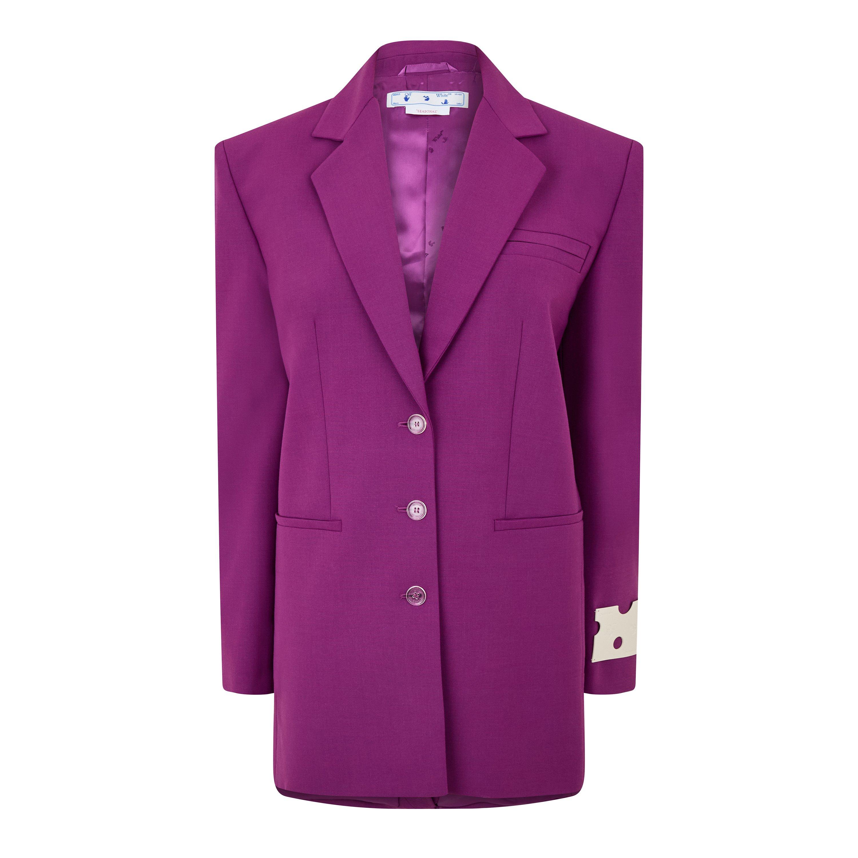 Fuchsia - Off White - Women's - Structured Suit Jacket - 1