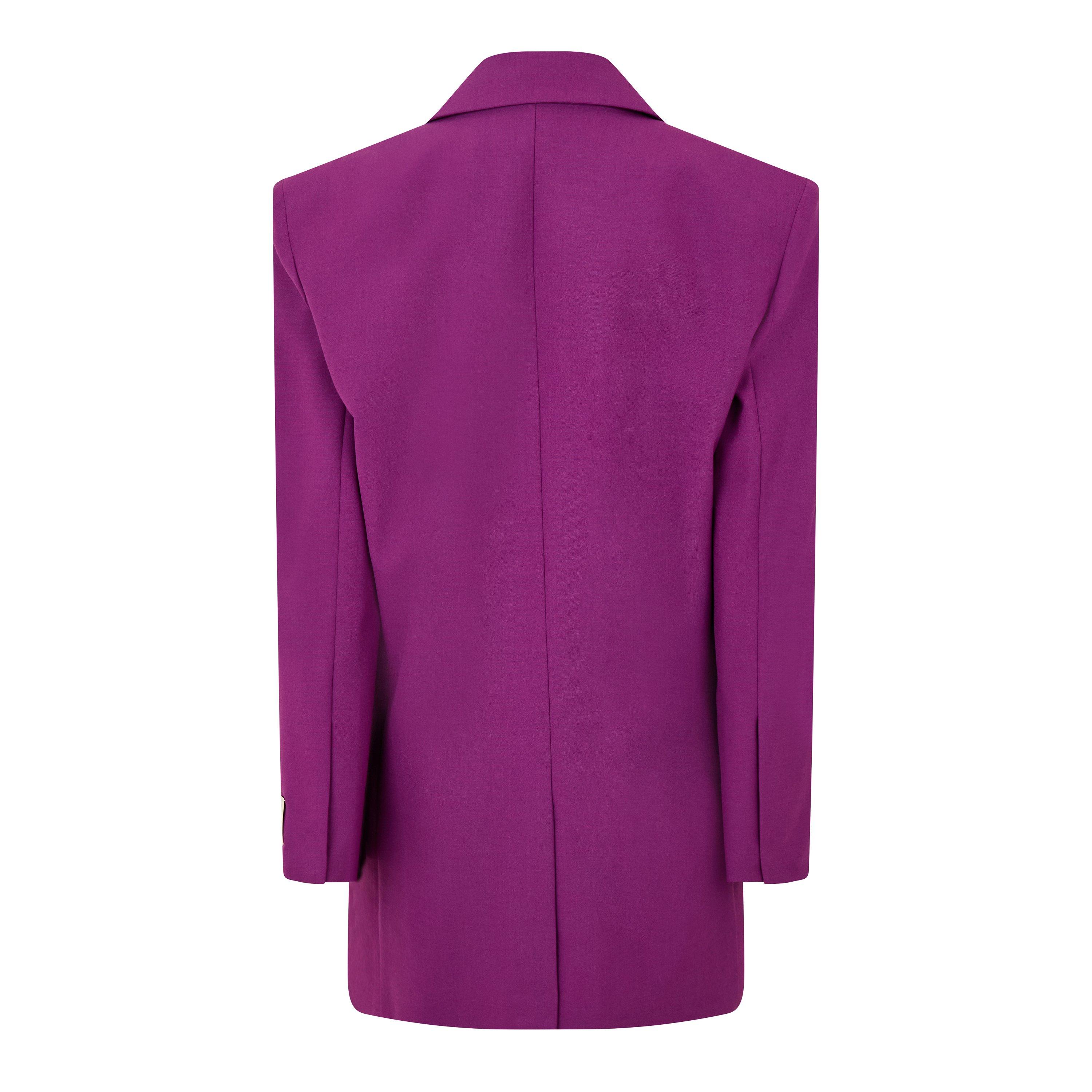 Fuchsia - Off White - Women's Suit Jacket - 2