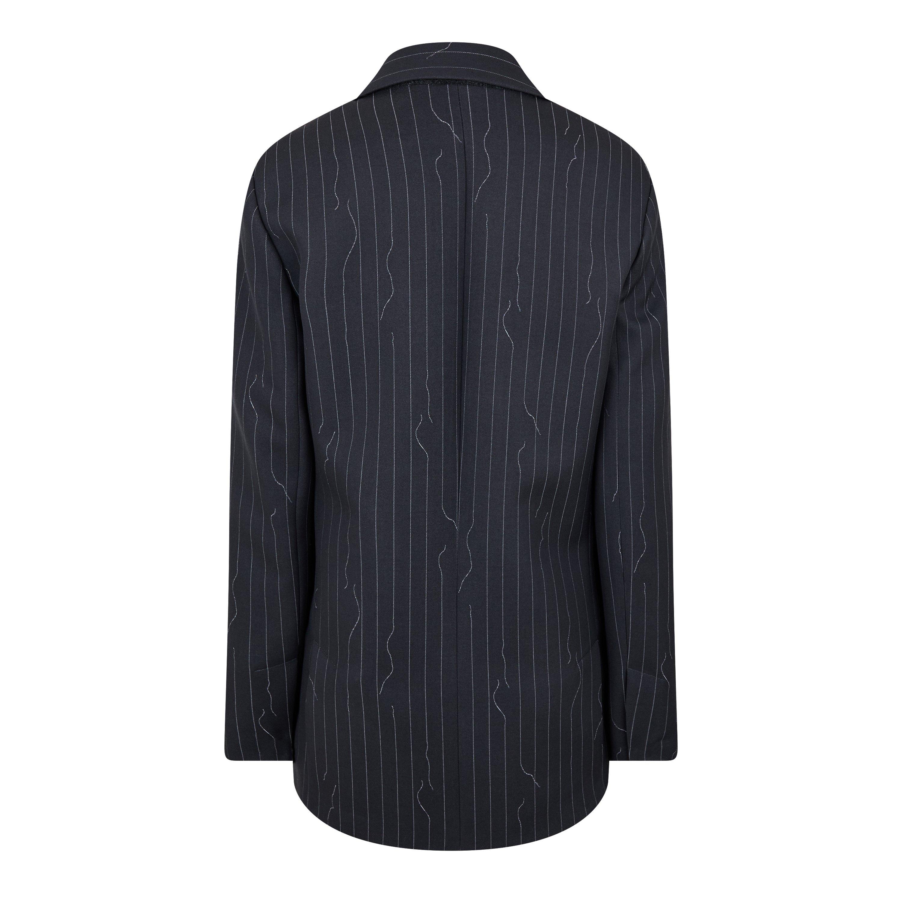 Iron - Off White - Women's Wool-Mix Structured Raw-Edge Suit Jacket - 2