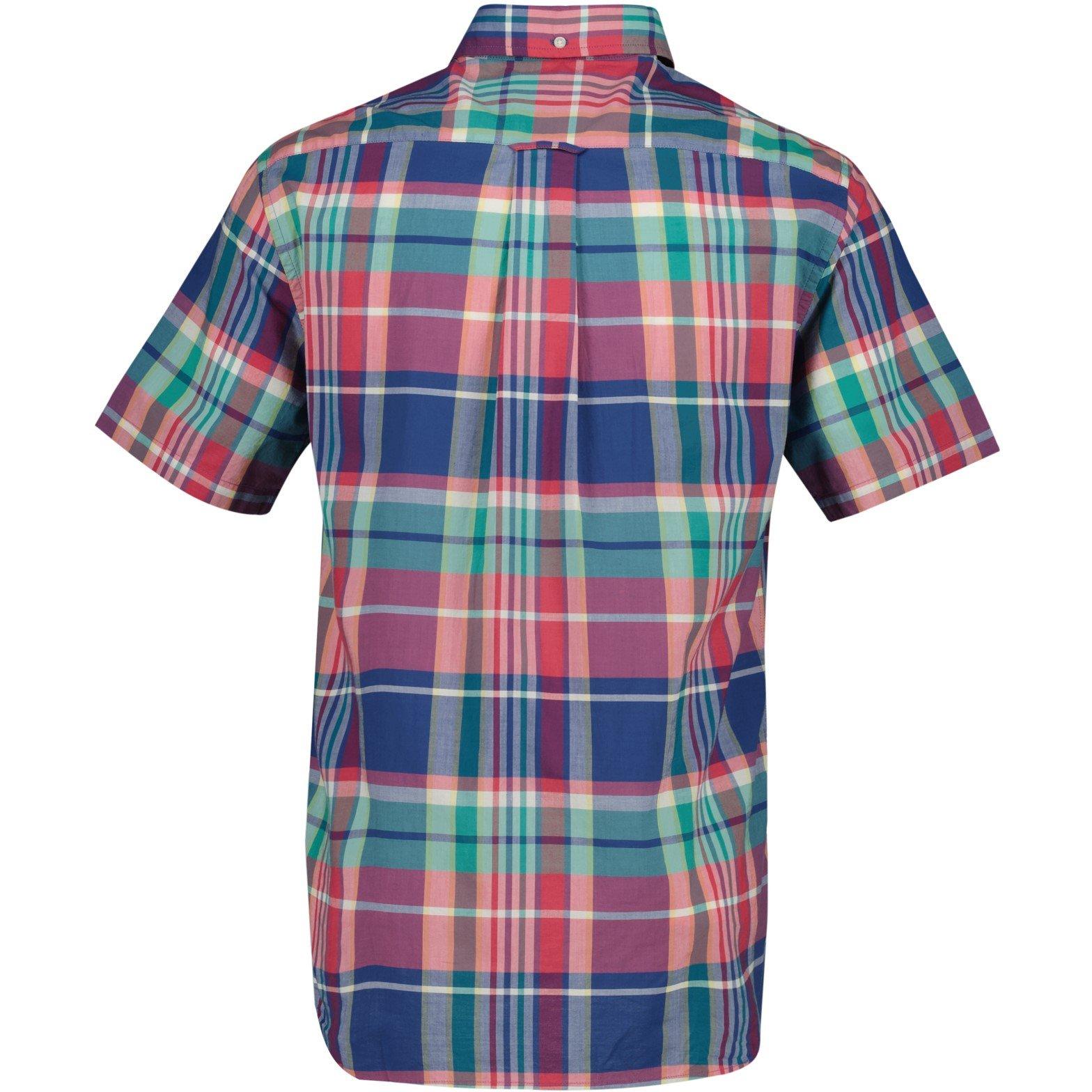 Rose Red 641 - Gant - Men's Patterned Short Sleeve Shirt - 2