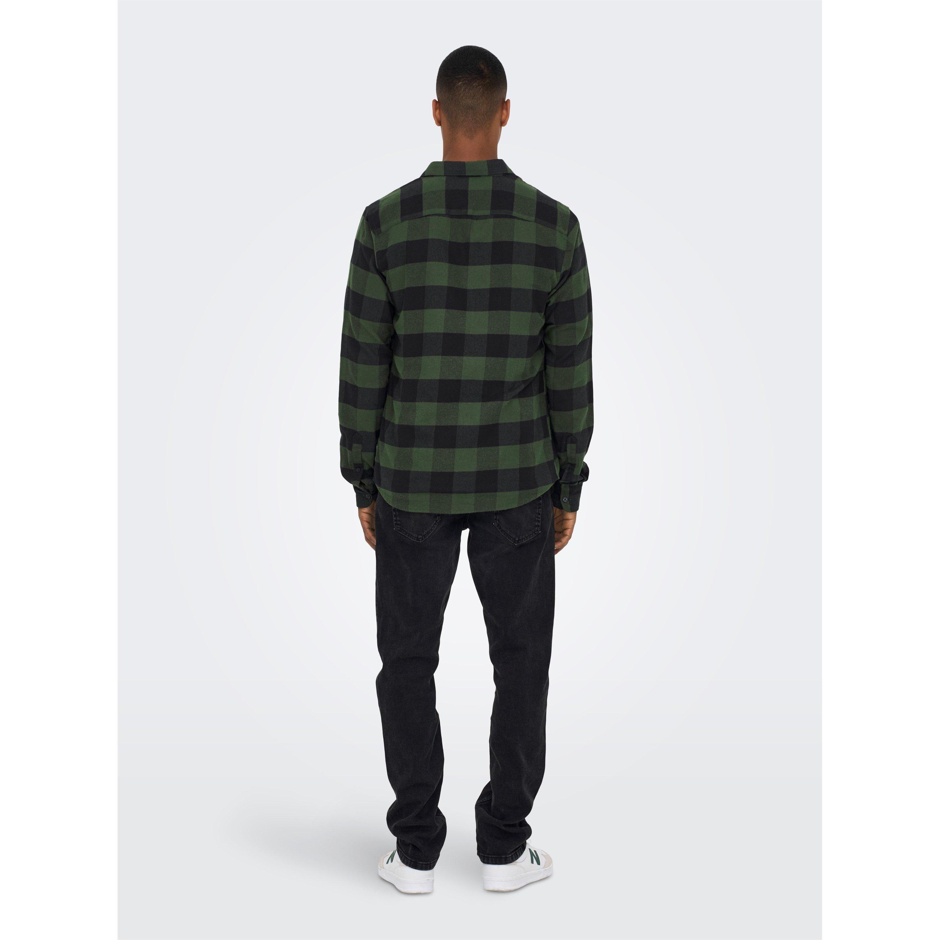 Notte nel bosco - Only and Sons - Long-Sleeve Check Patterned Shirt - 4