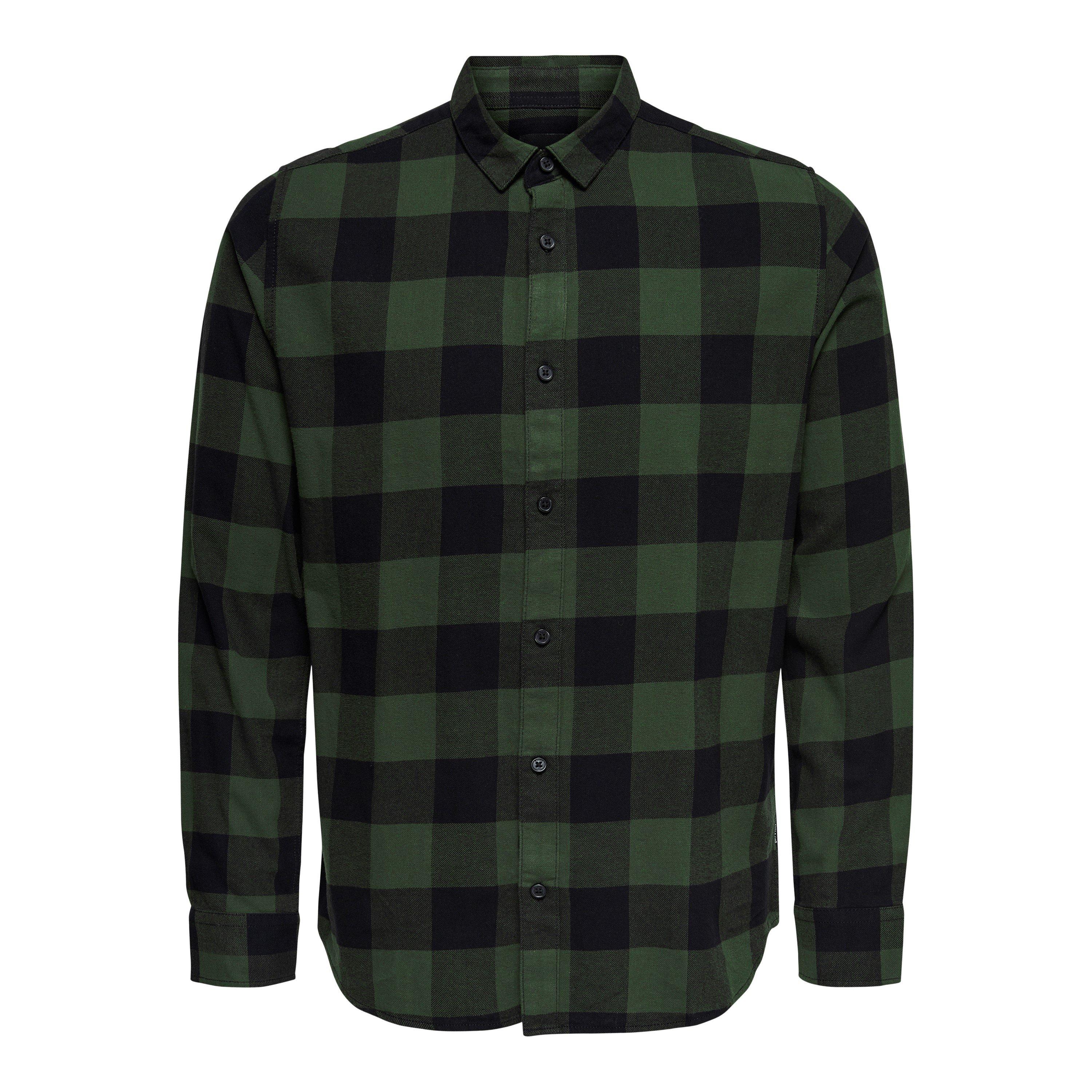 Notte nel bosco - Only and Sons - Long-Sleeve Check Patterned Shirt - 6