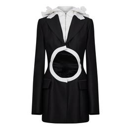Off White Women's Suit Jacket, Panelled Design