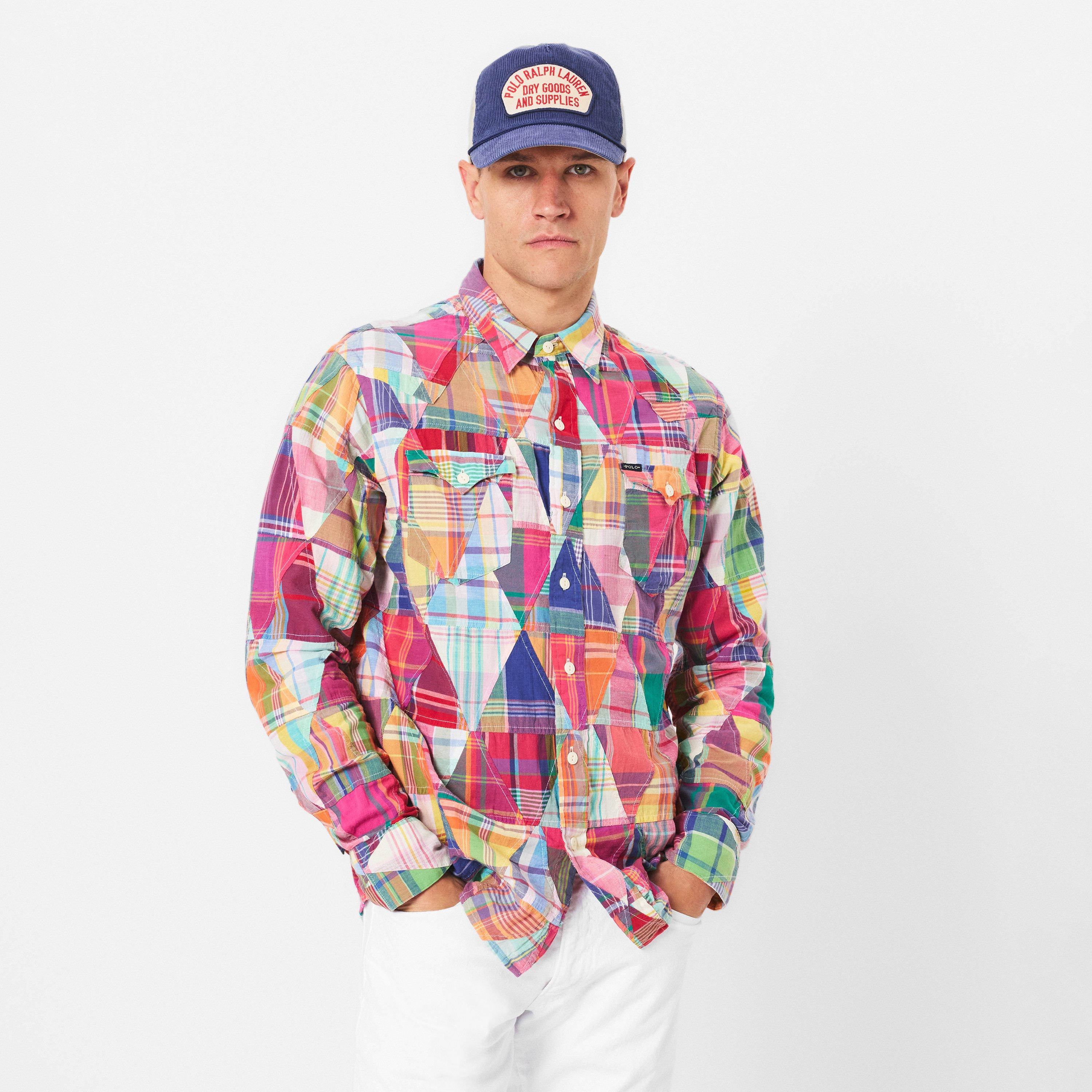 Multi Print - Polo Ralph Lauren - Men's Madras Long-Sleeve Patterned Shirt - 3
