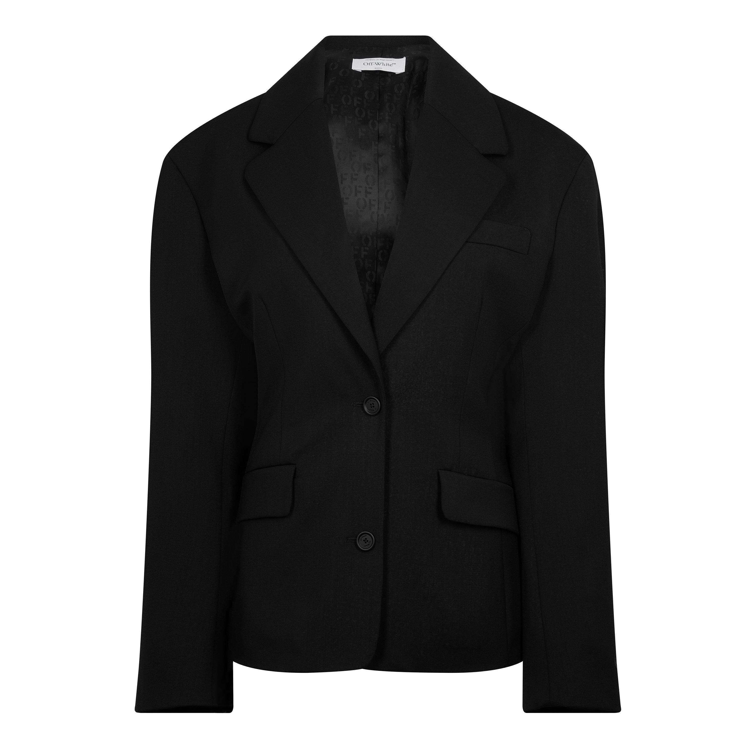 Black - Off White - Women's - Tailored Suit Jacket - 1