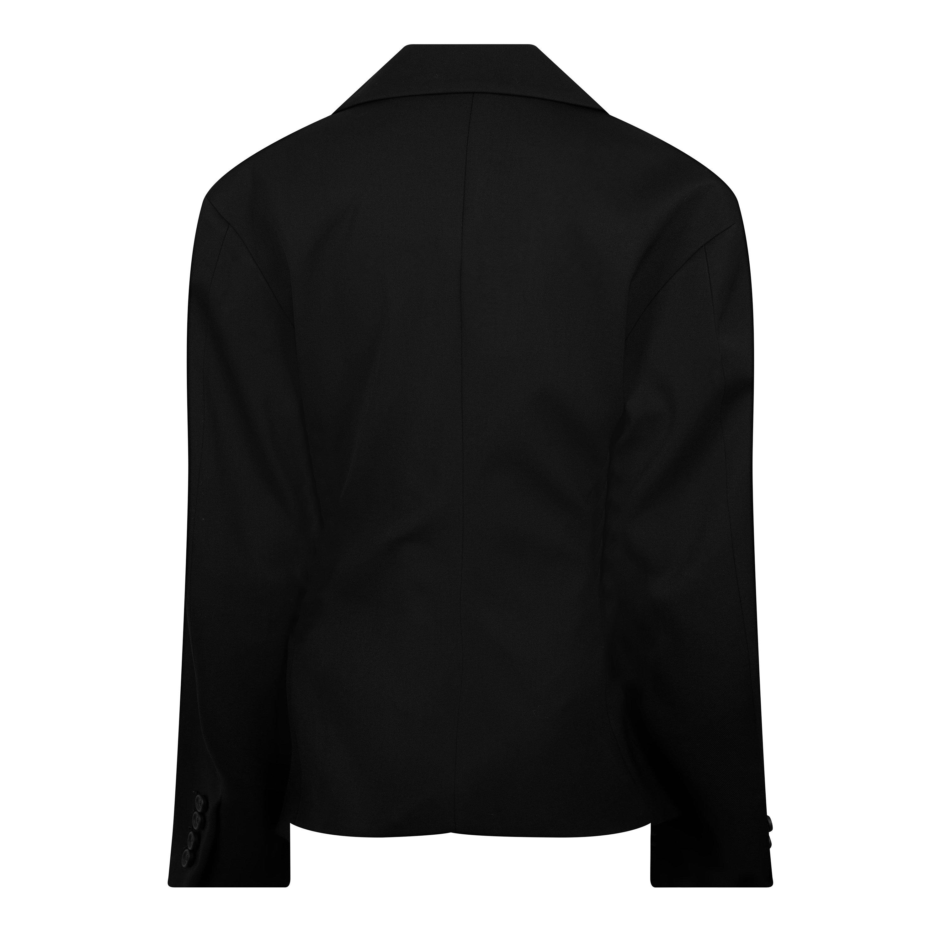 Black - Off White - Women's Suit Jacket, Contemporary Edge, Tailored Sophistication - 2