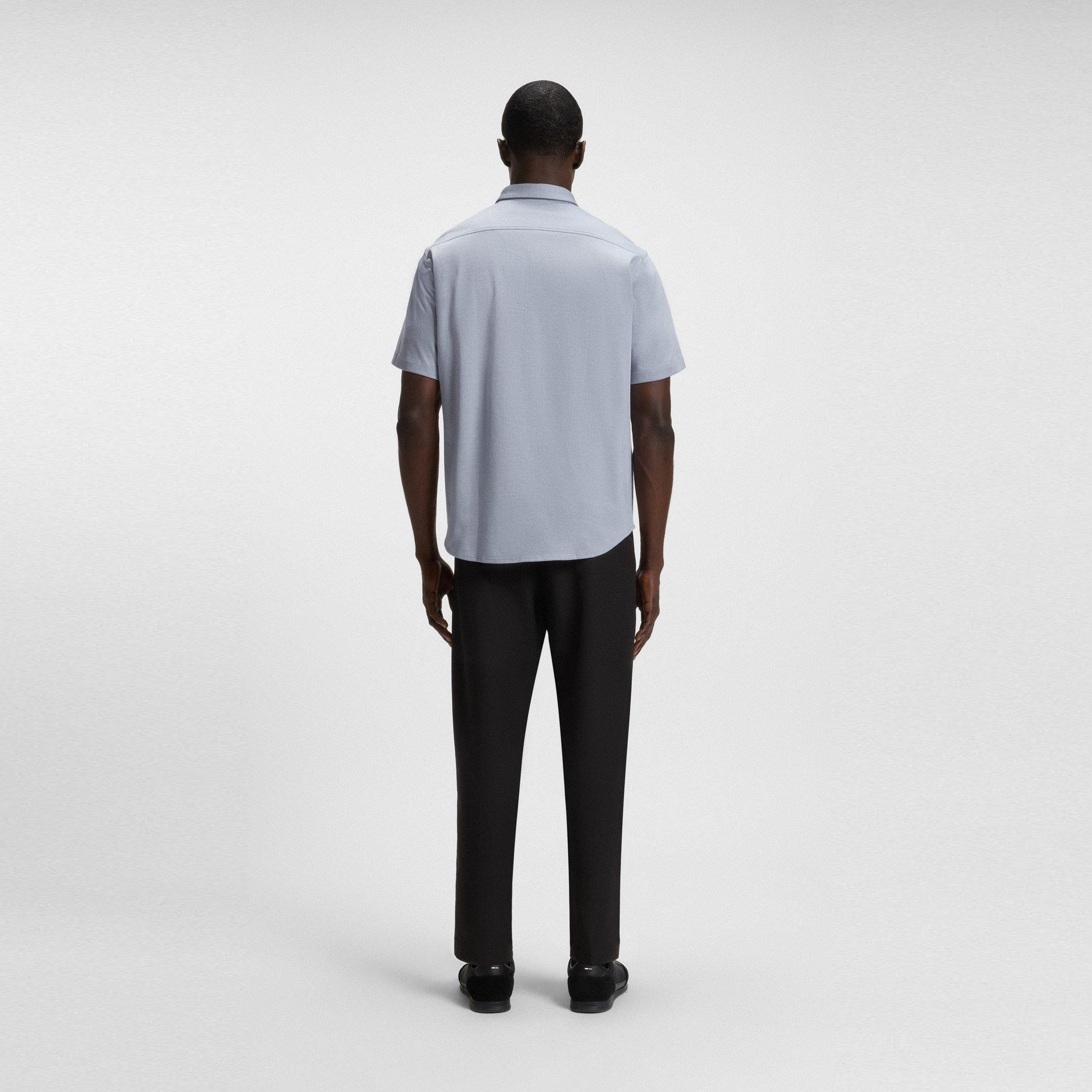 Grey - Boss - Men's HBG Motion S Plain Short-Sleeve Shirt - 3