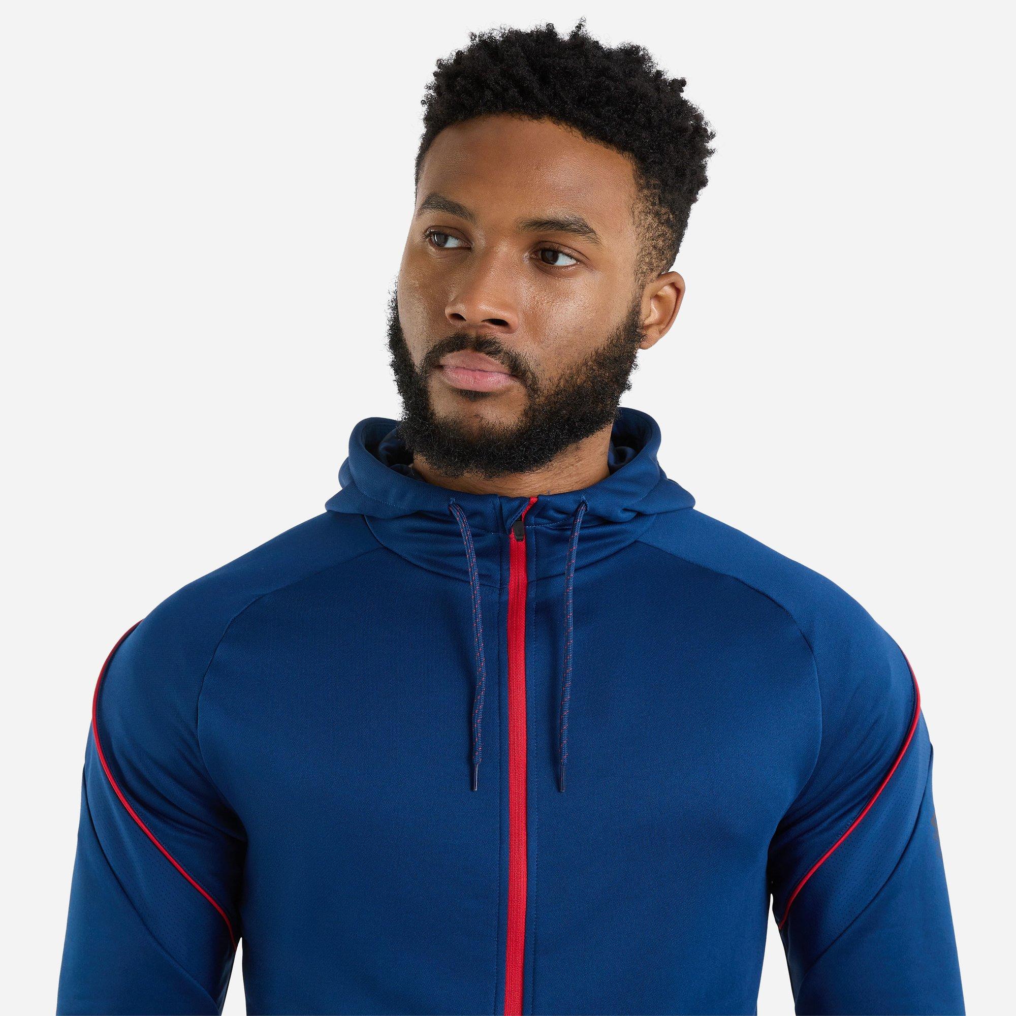 EstBl/RRed - Umbro - Pro Full Zip Fleece - 4