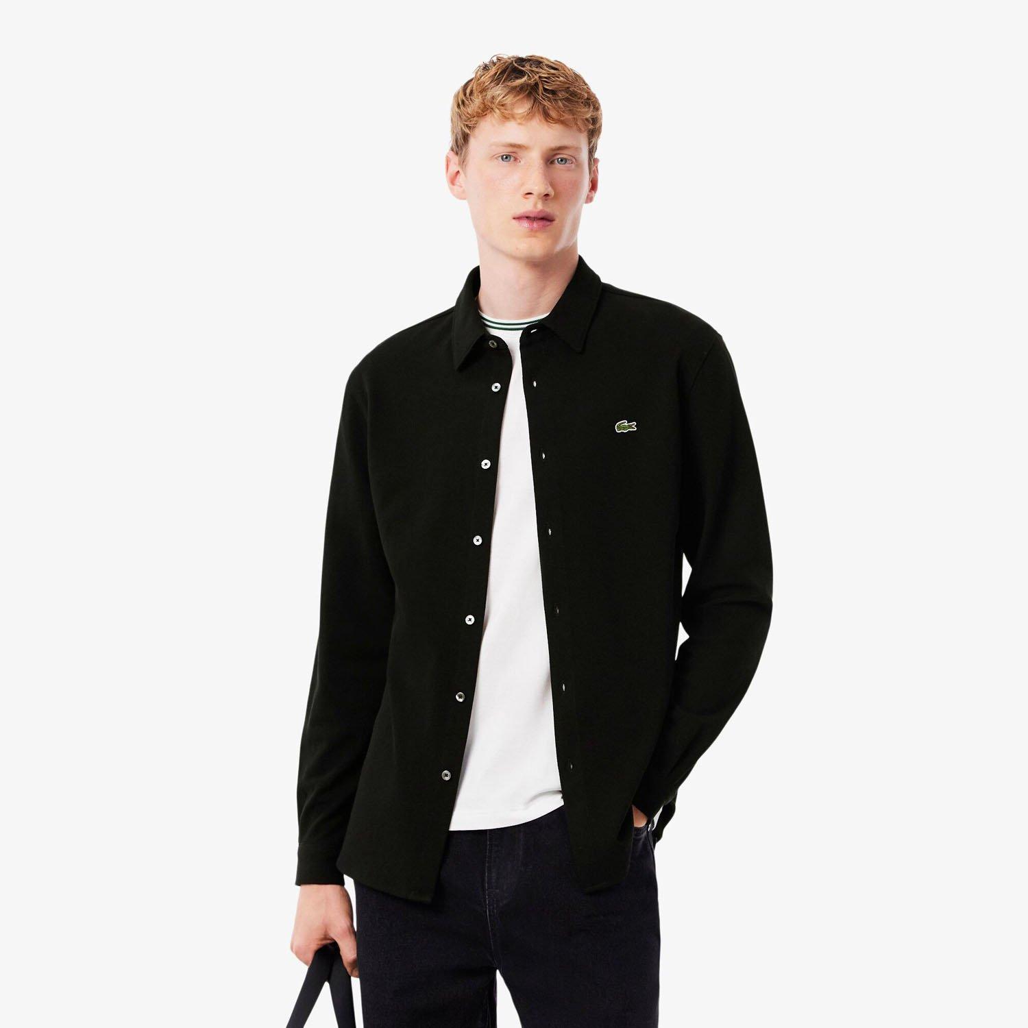 Noir - Lacoste - Lacoste Plain Shrt L Sn99 - 2