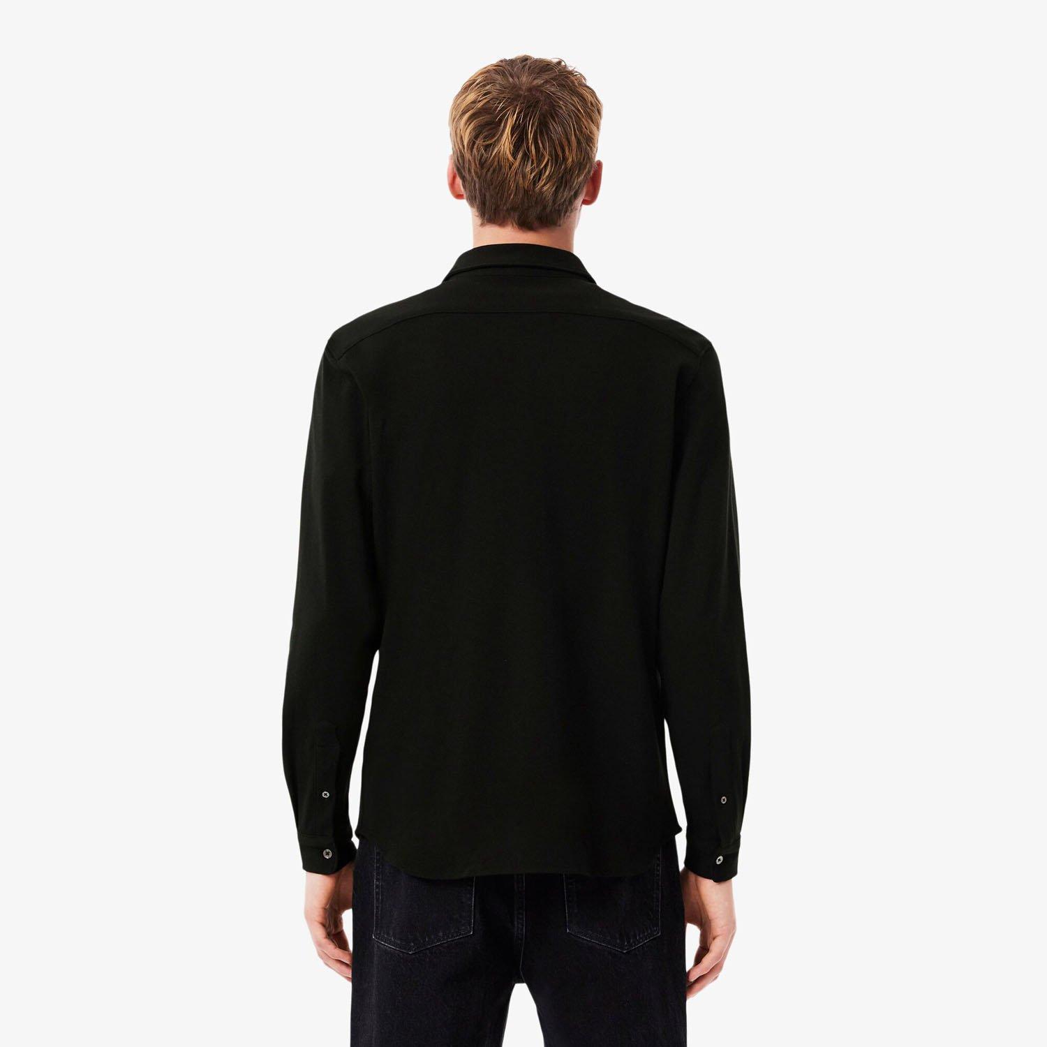 Noir - Lacoste - Lacoste Plain Shrt L Sn99 - 3