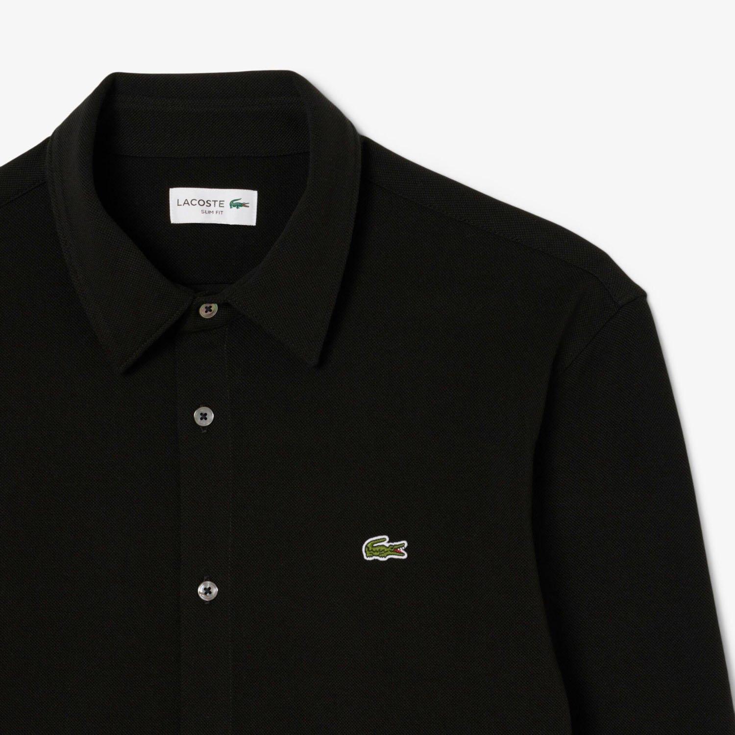 Noir - Lacoste - Lacoste Plain Shrt L Sn99 - 6