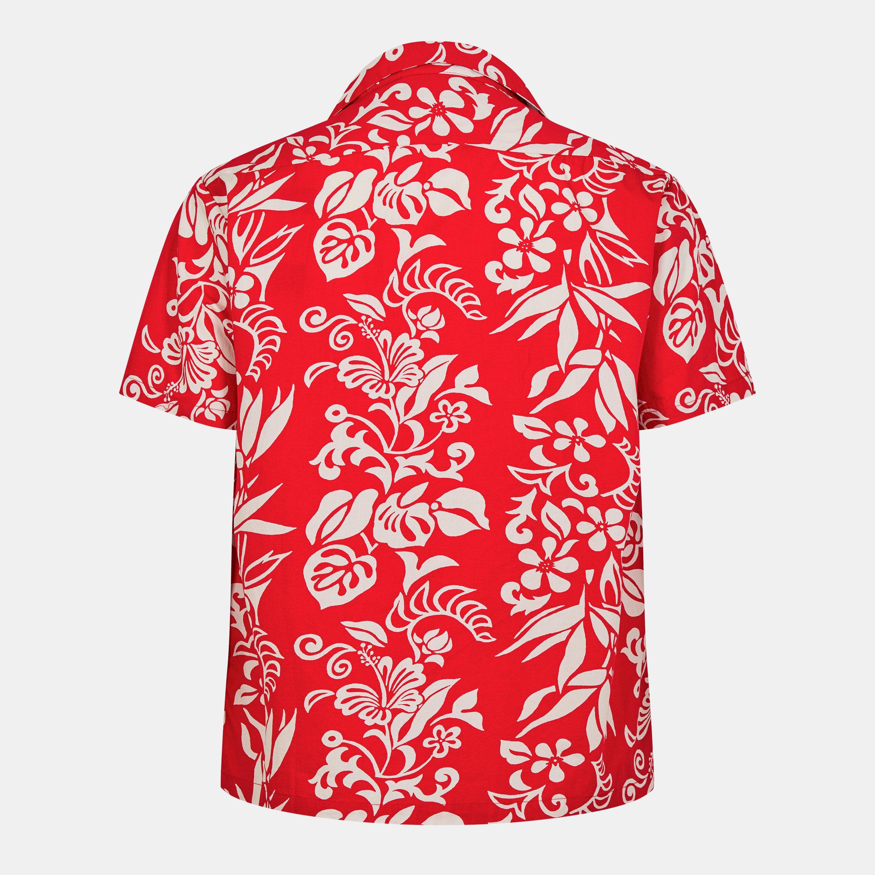 Rød - Replay - Men's Hawaiian Short-Sleeve Patterned Shirt - 2