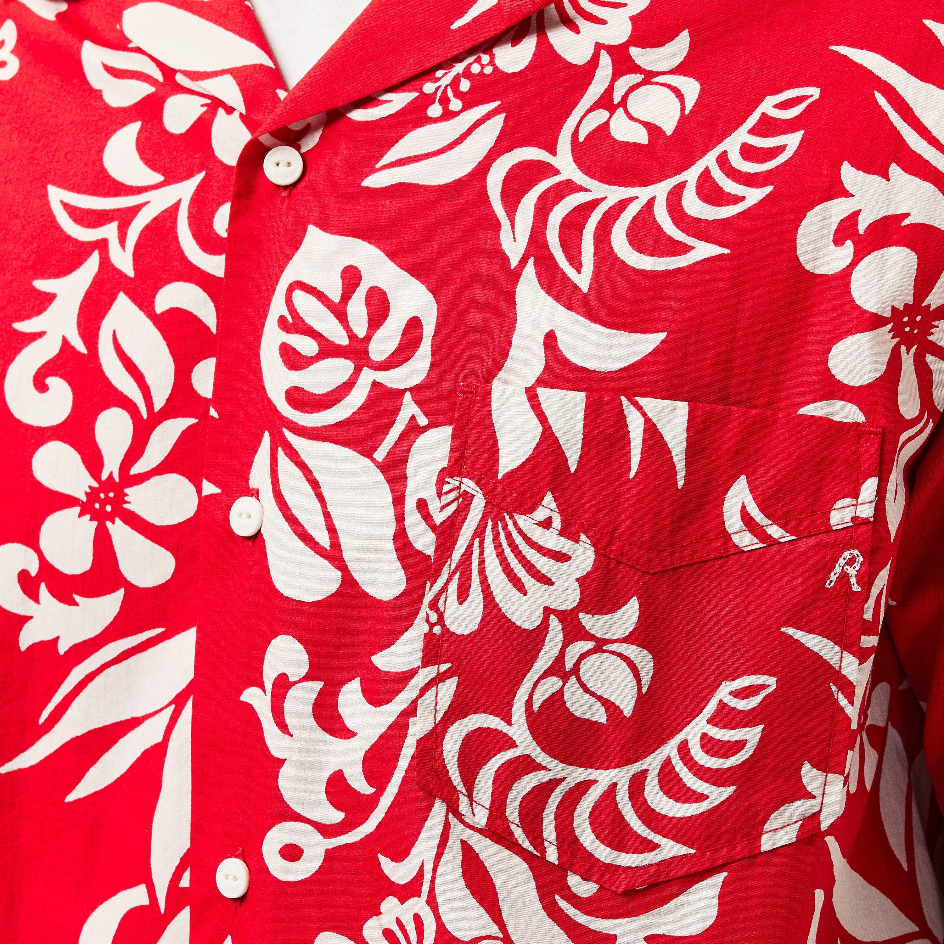 Rød - Replay - Men's Hawaiian Short-Sleeve Patterned Shirt - 5