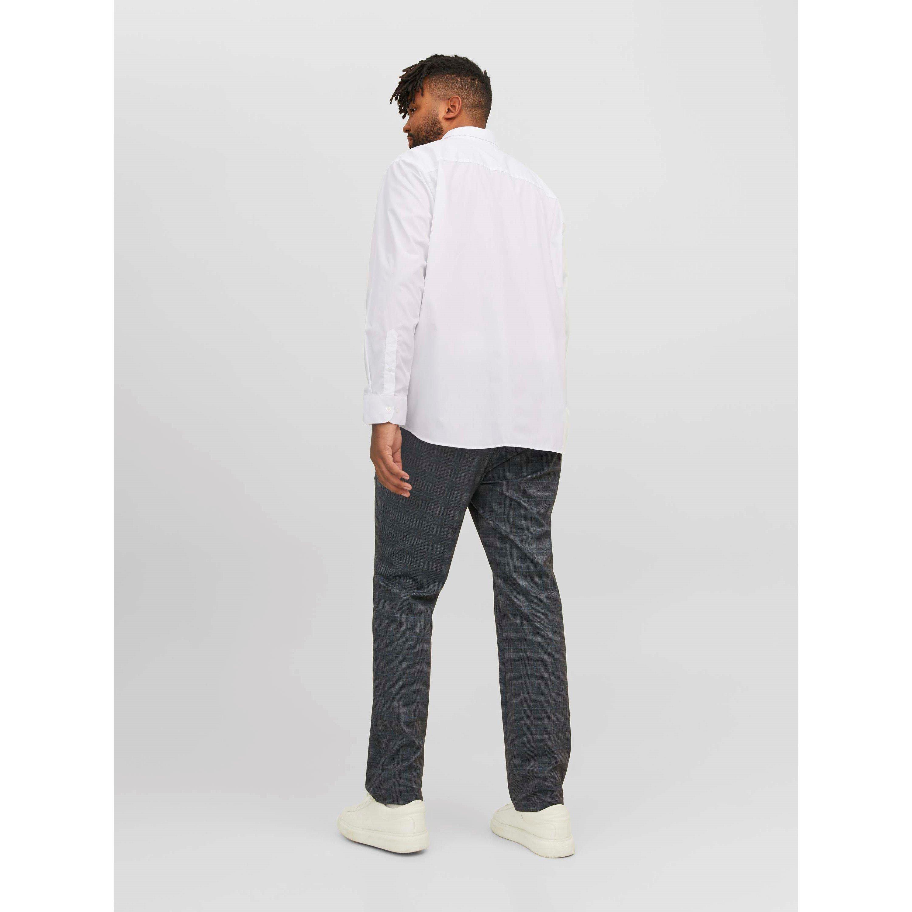 Branco - Jack and Jones - Men's Joe Plain Short Sleeve Dress Shirt - 3