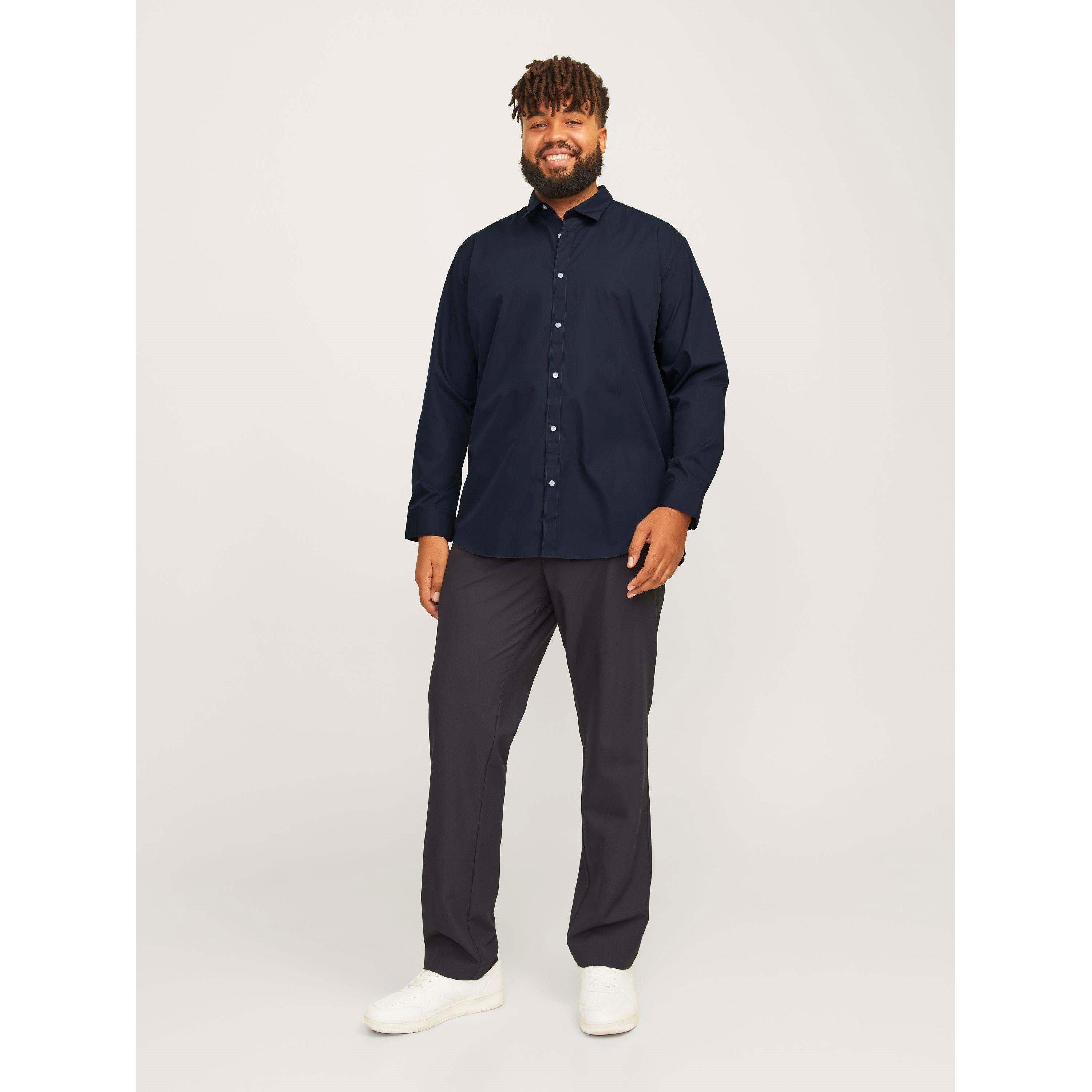 Navy Blazer - Jack and Jones - Men's Joe Plain Short Sleeve Dress Shirt - 2