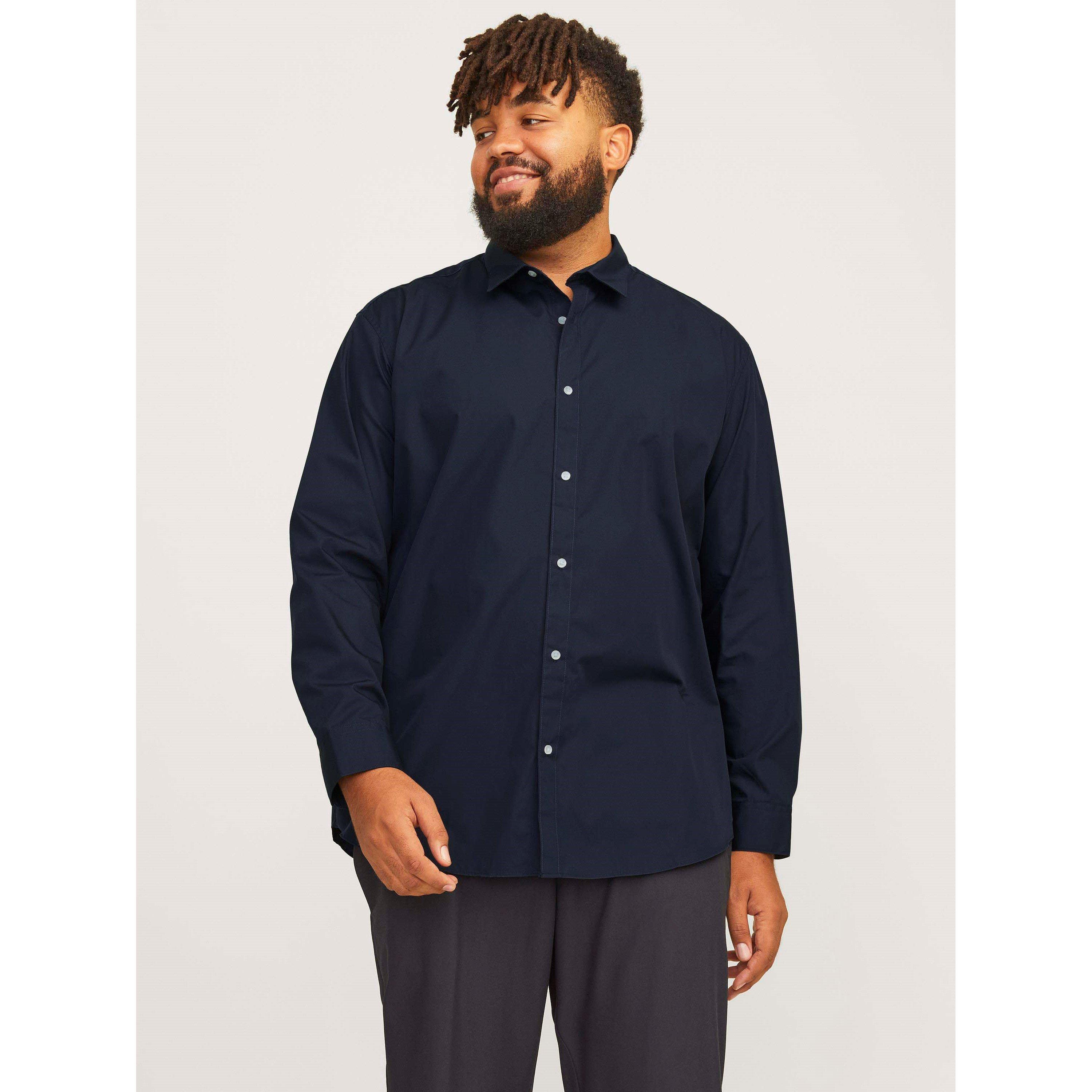 Navy Blazer - Jack and Jones - Men's Joe Plain Short Sleeve Dress Shirt - 6