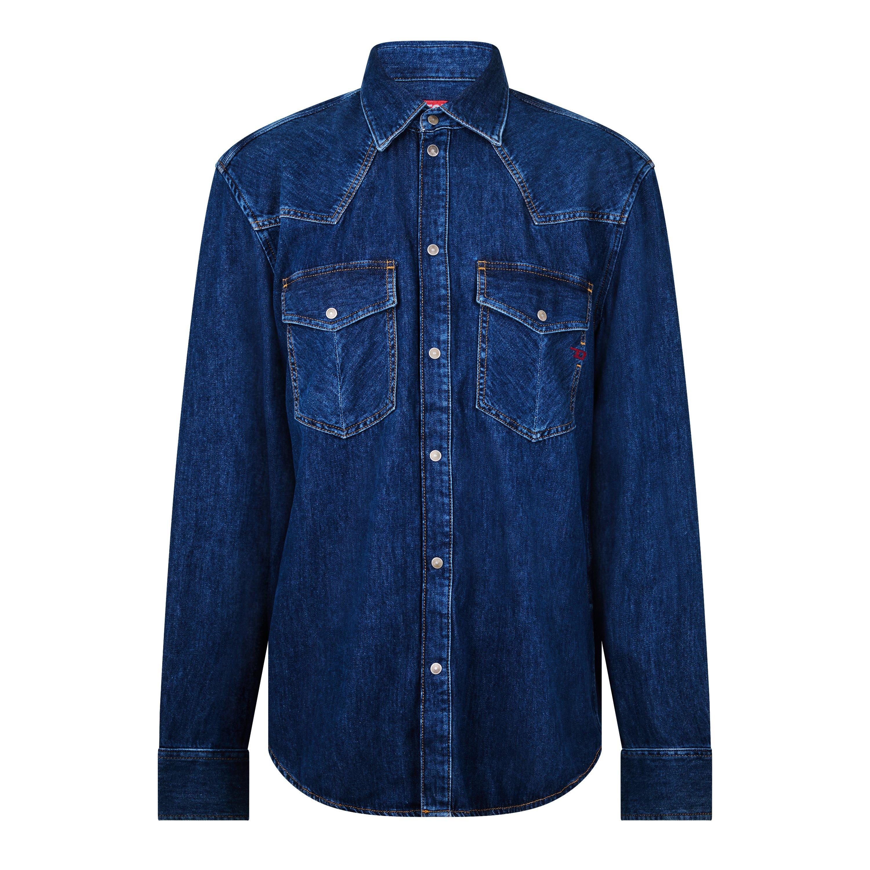 Blue Denim - Diesel - Diesel D-Ocean Cowboy Shirt Mens - 1