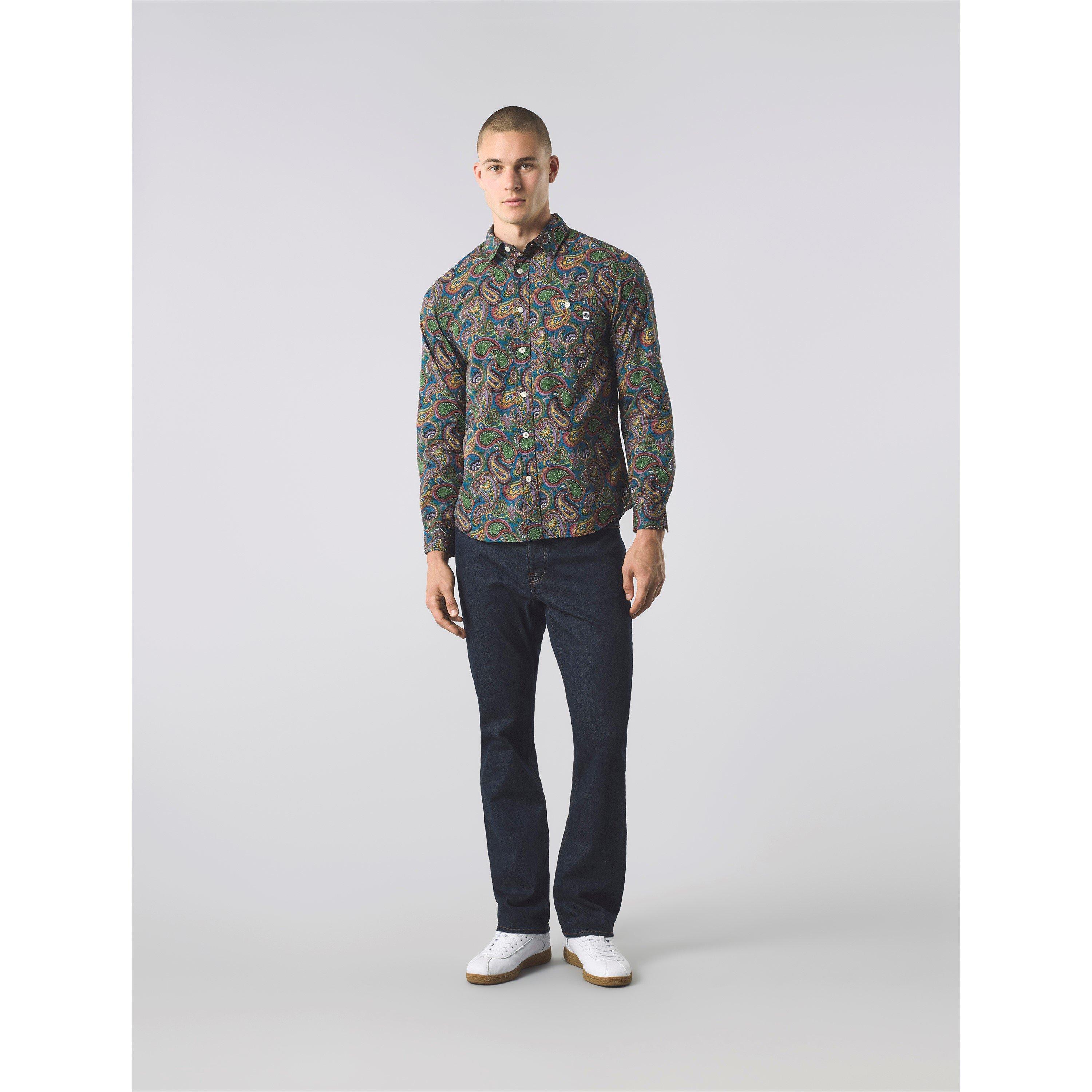 Multi - Pretty Green - Men's House Paisley Long-Sleeve Patterned Shirt - 5