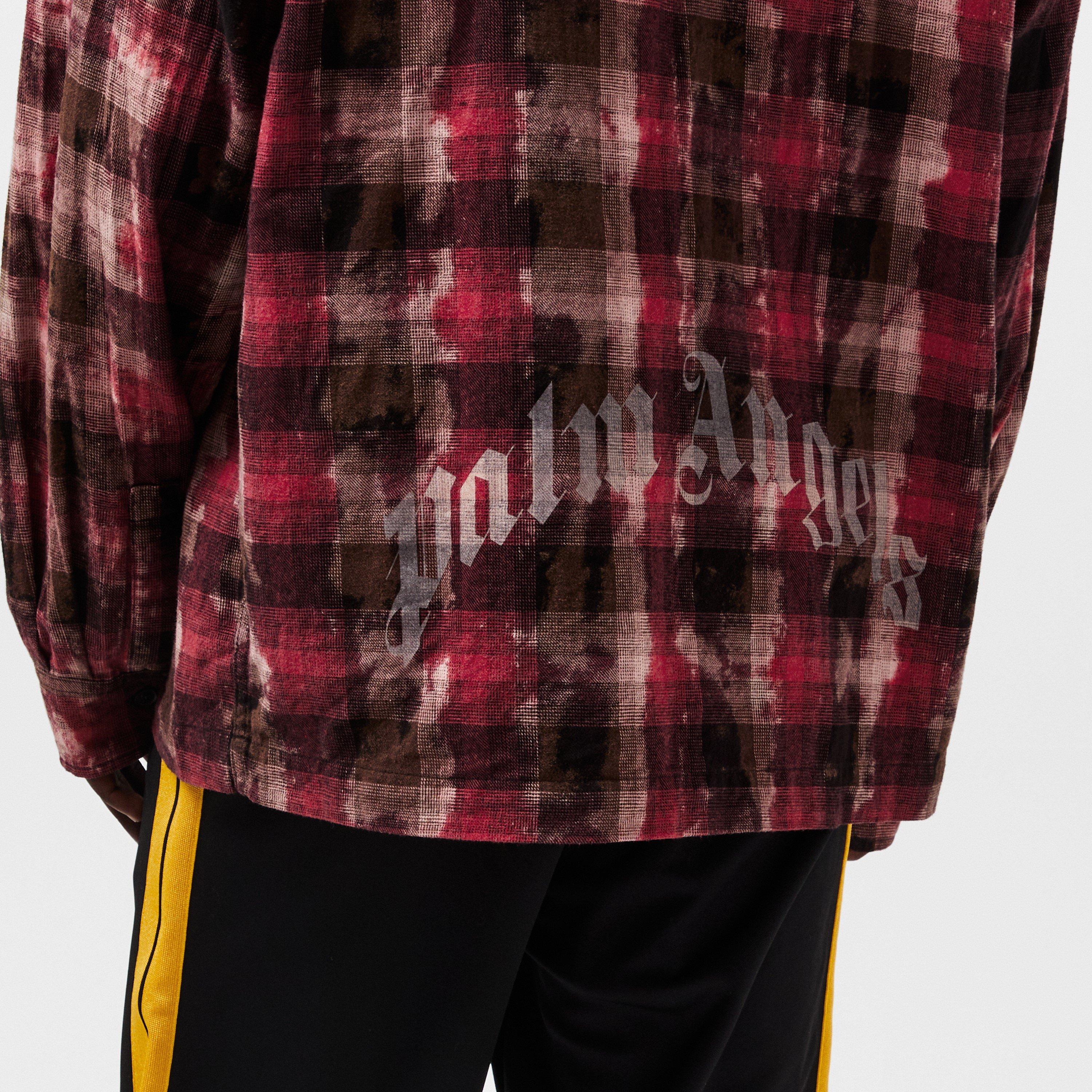 Blue/Red - Palm Angels - Men's Curve Long-Sleeve Patterned Shirt - 5