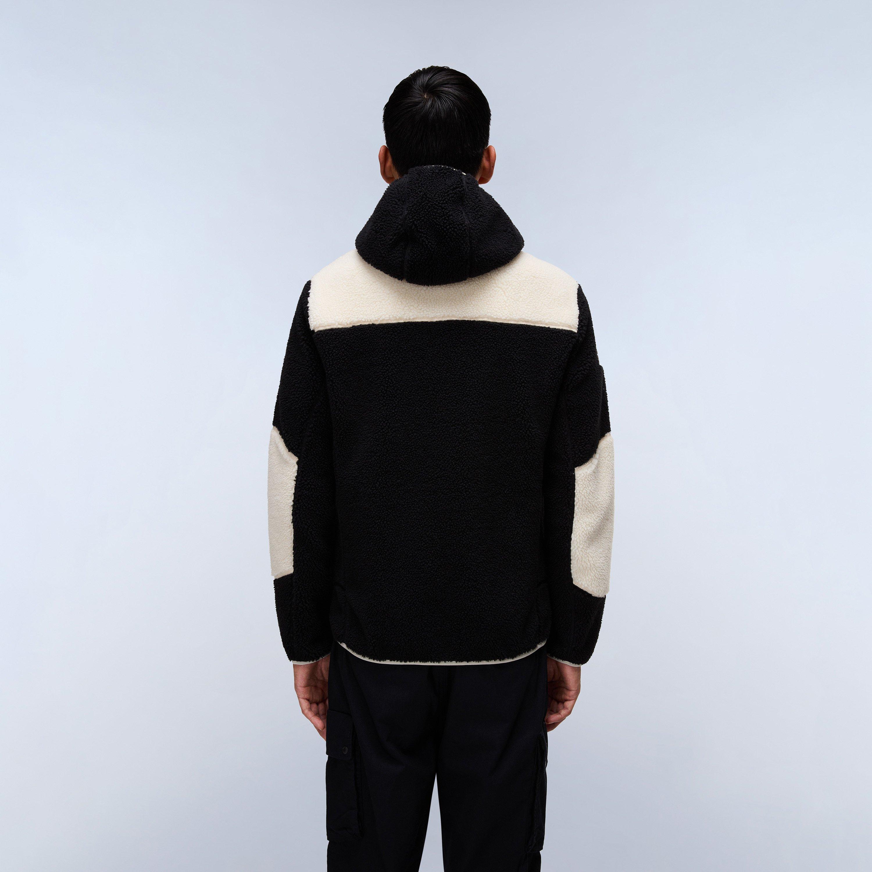 Black/Beige - Napapijri - Yupik Full Zip Fleece Hoodie Mens - 4