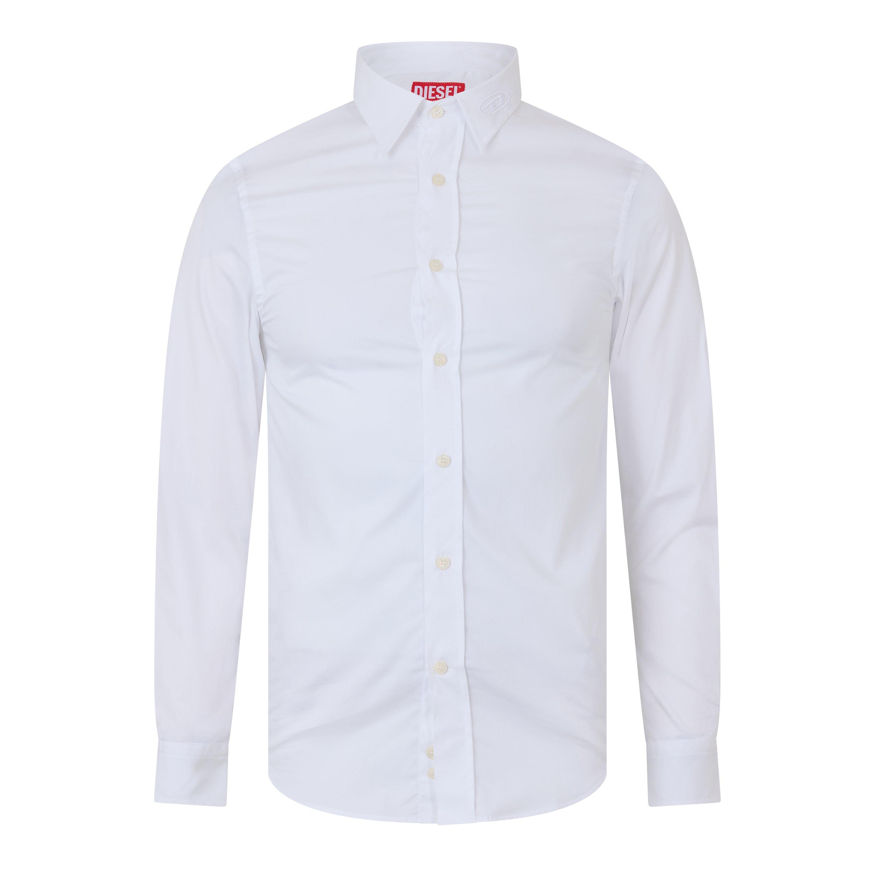 Bright White - Diesel - Men's S-Benny-Cl Long-Sleeve Plain Shirt - 1