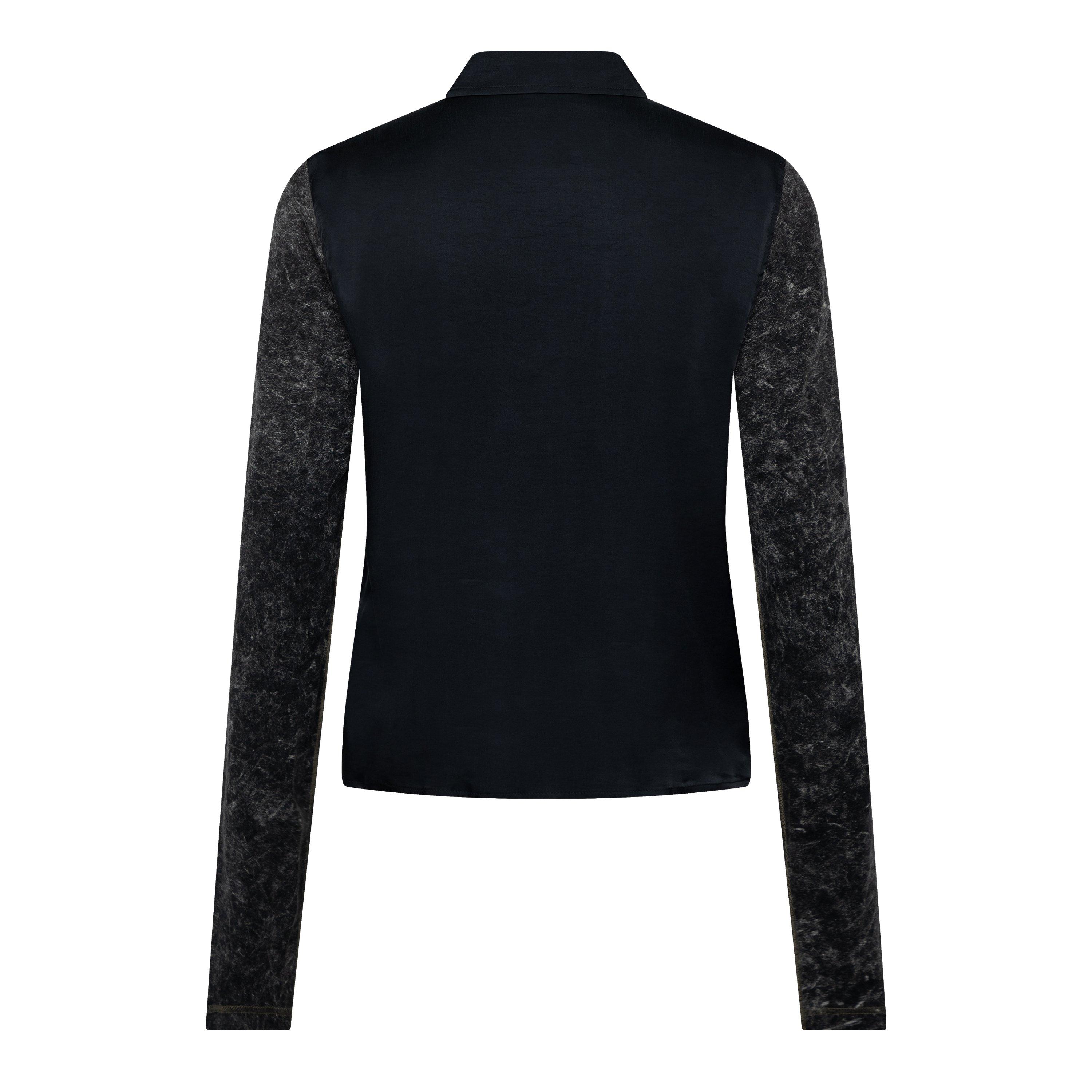 Jet Black - Diesel - Men's Long Sleeve Plain Shirt - 2