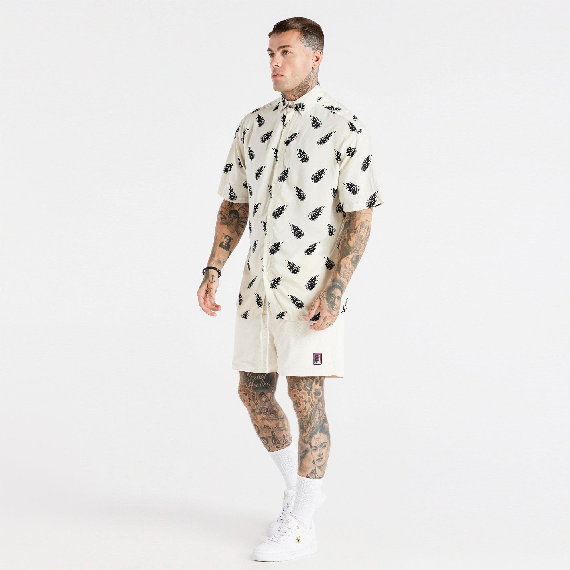 Ecru - SikSilk - Short-Sleeve Plain Shirt - 3