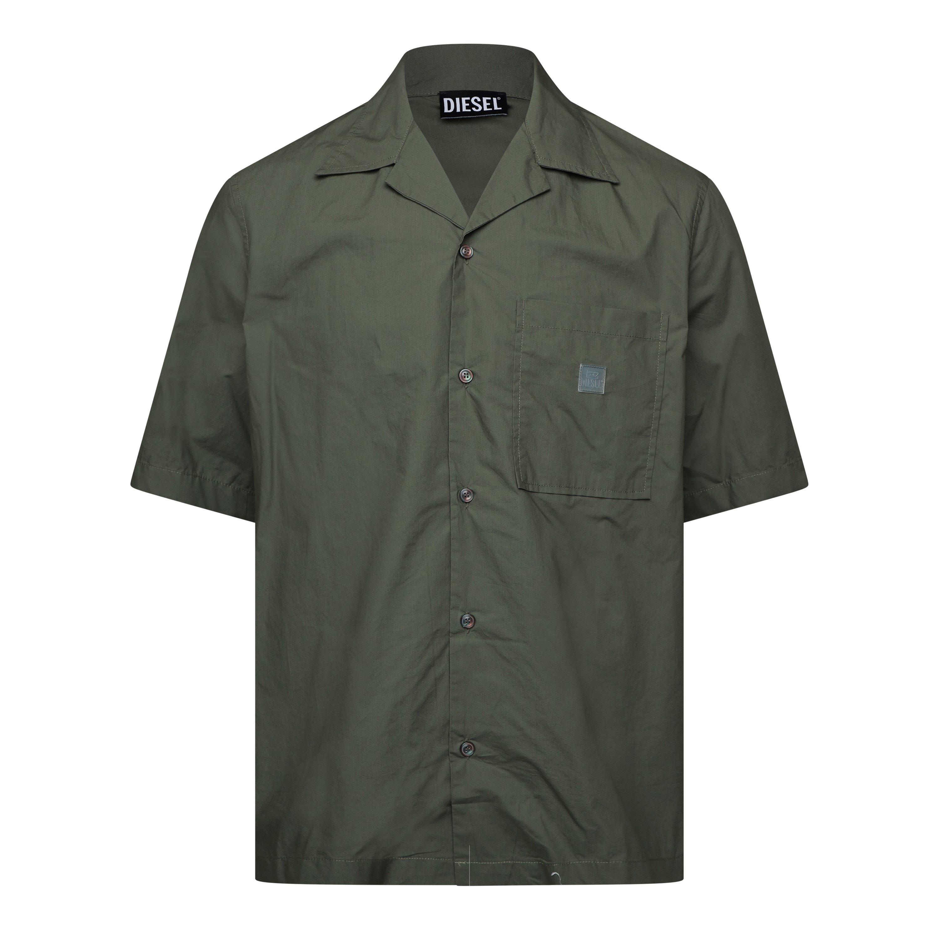 Thyme - Diesel - Men's S-Mac-B-Out Camicia Short Sleeve Plain Shirt - 1